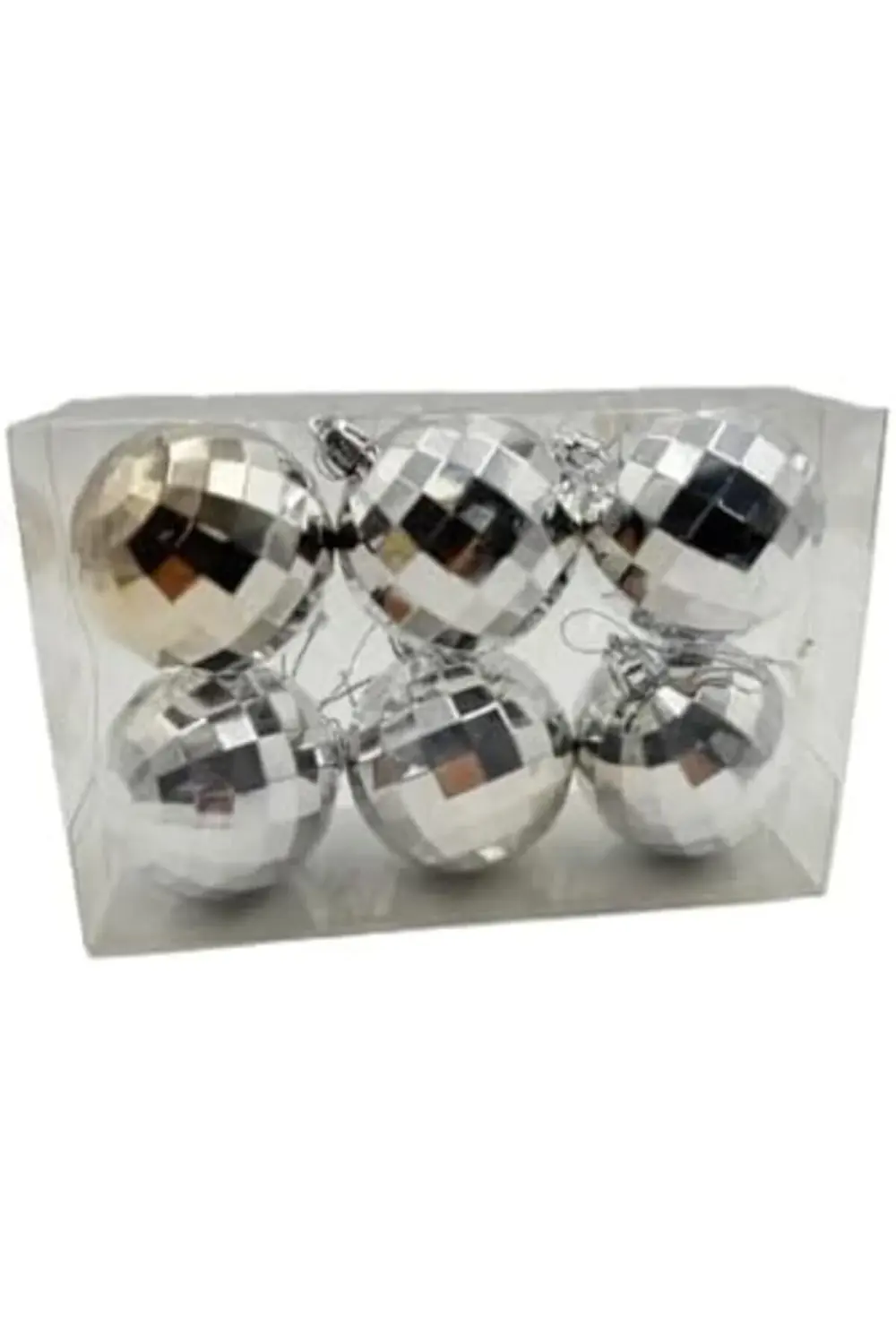 trendyvision Yılbaşı Çam Ağacı Süsü Disko Topu Görünümlü 6 cm 6 l