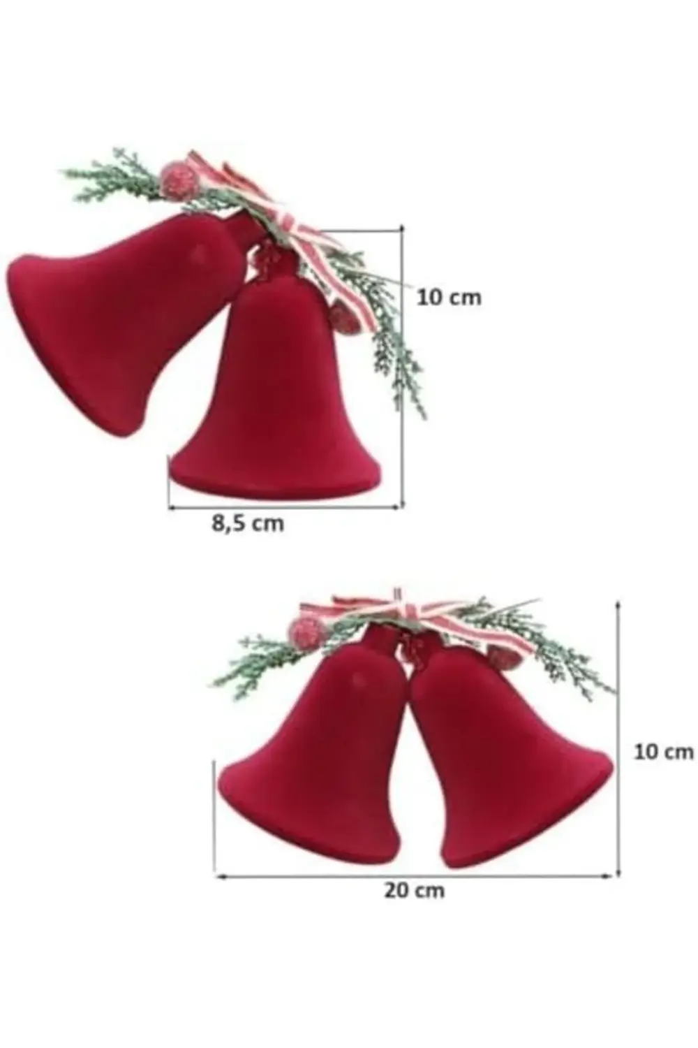 trendyvision YILBAŞI KADİFE ÇAN BORDO 2LI 10x20CM AST7302 buyflic