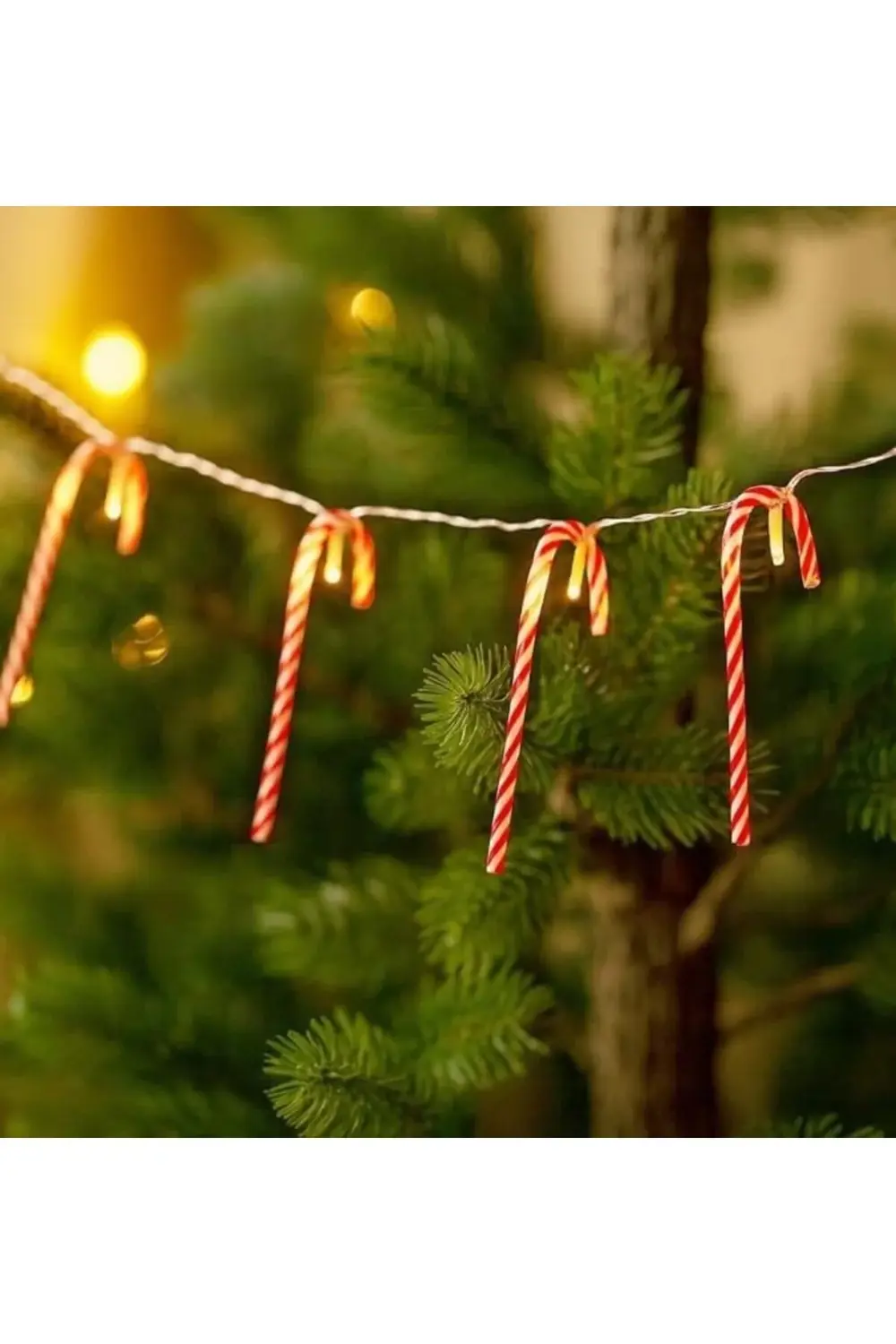 trendyvision YILBAŞI LED ZİNCİR IŞIK BASTON ŞEKER 170CM 10 LED AS