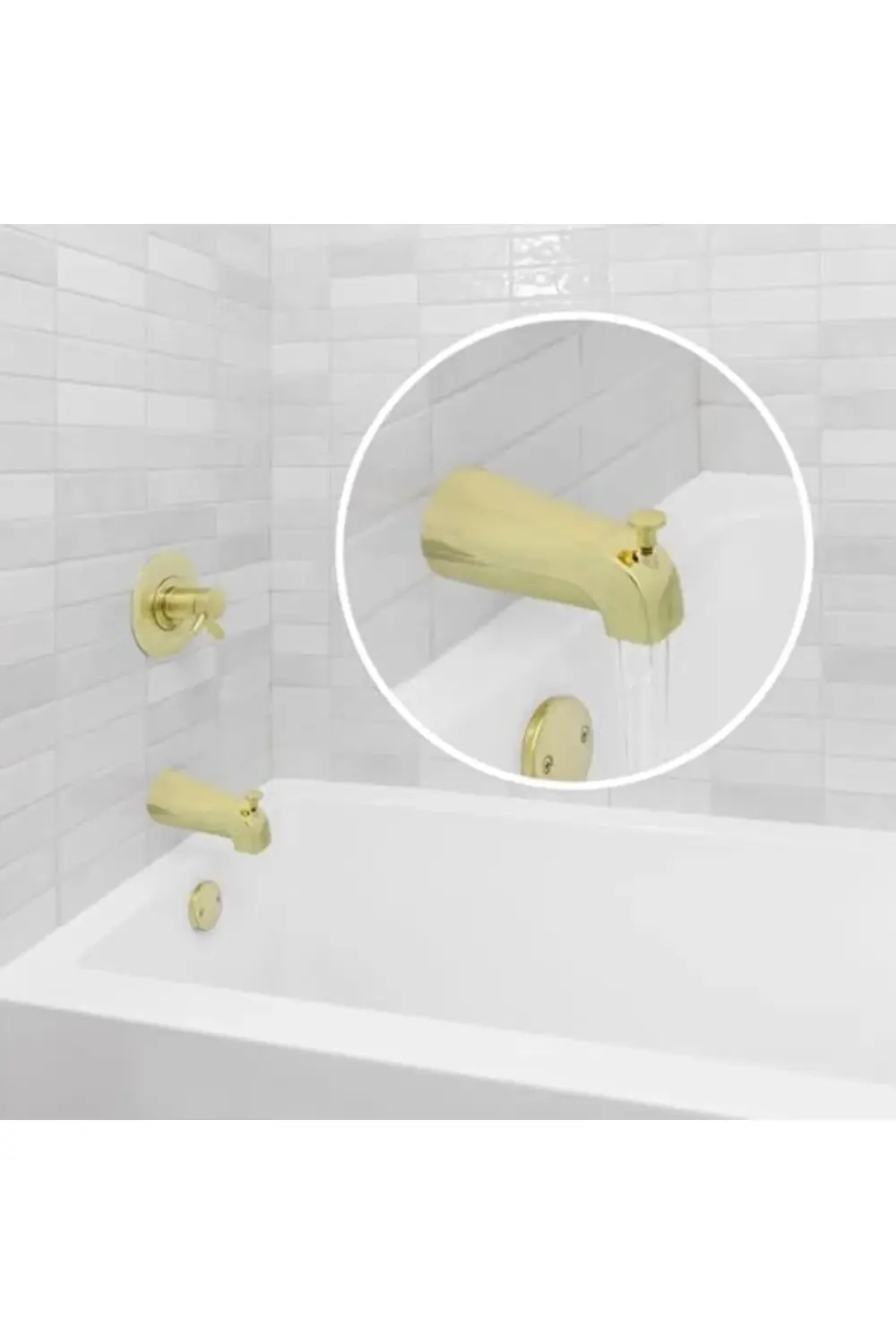 trendyvision Yönlendiricili Evrensel Küvet Ağzı, Cilalı Pirinç, T