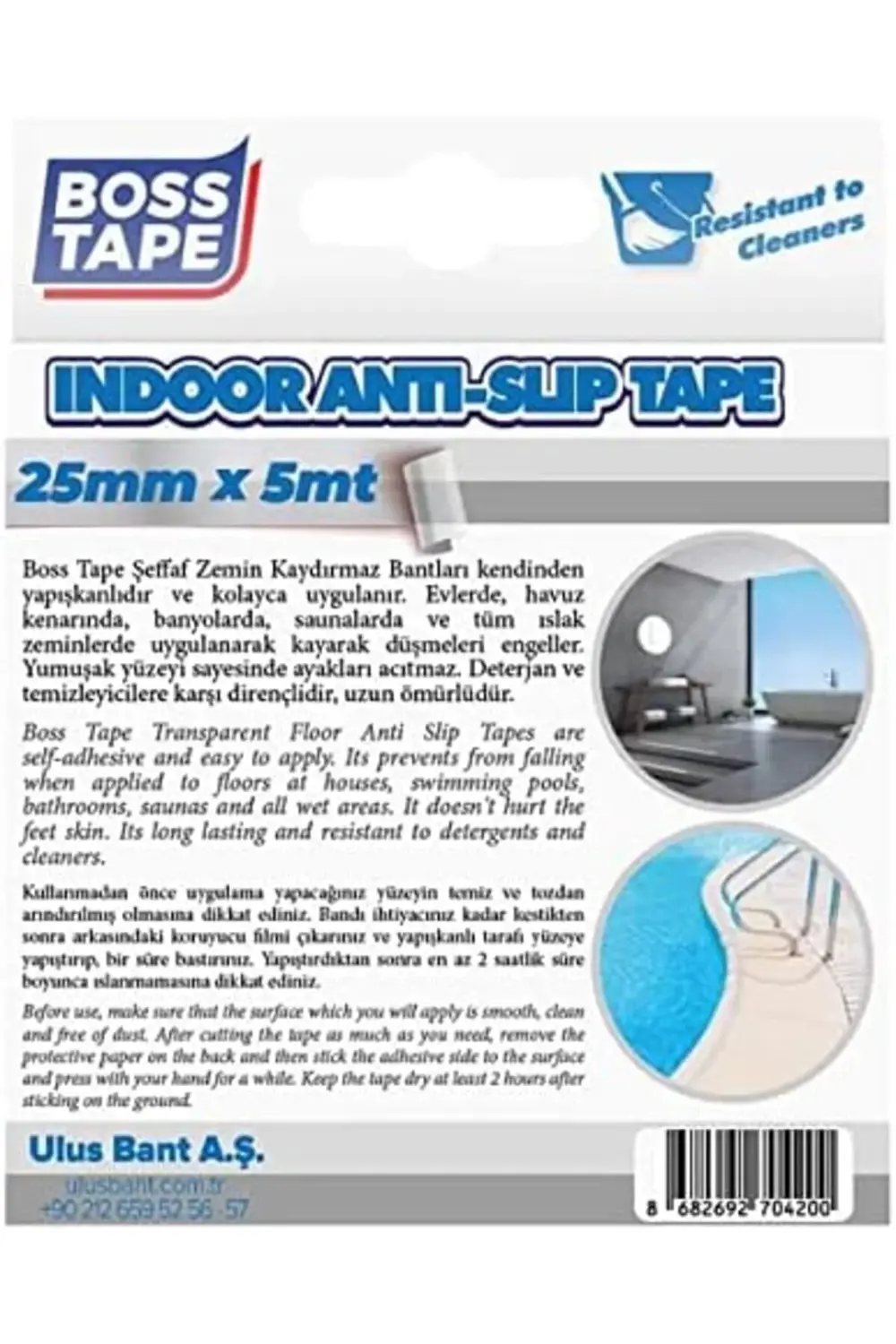 trendyvision Zemin Kaydırmaz 25 mm x 5 mt Şeffaf buyflicker 39551