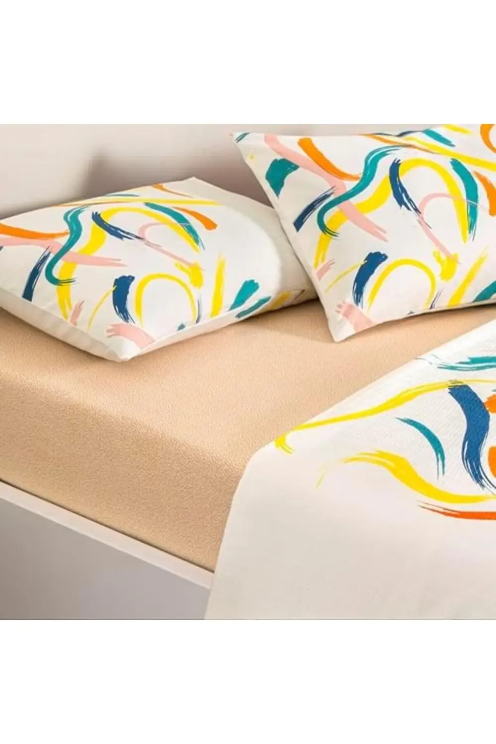 trendyvision Zest Standart Pamuk Nevresim Takımı, Turuncu, Tek Ki