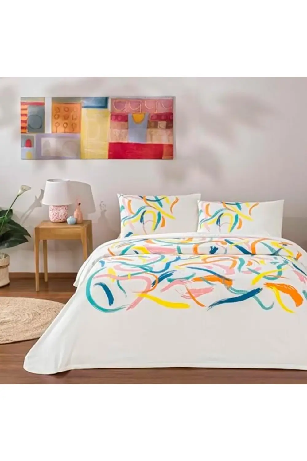 trendyvision Zest Standart Pamuk Nevresim Takımı, Turuncu, Çift K