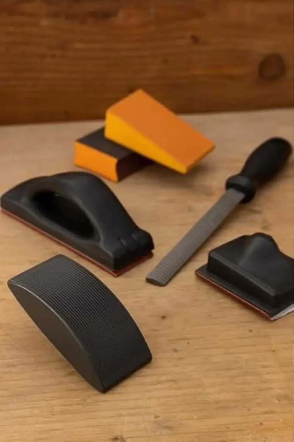 trendyvision Zımpara Takozu, 14 cm, Ergonomik, Ahşap Metal Plasti