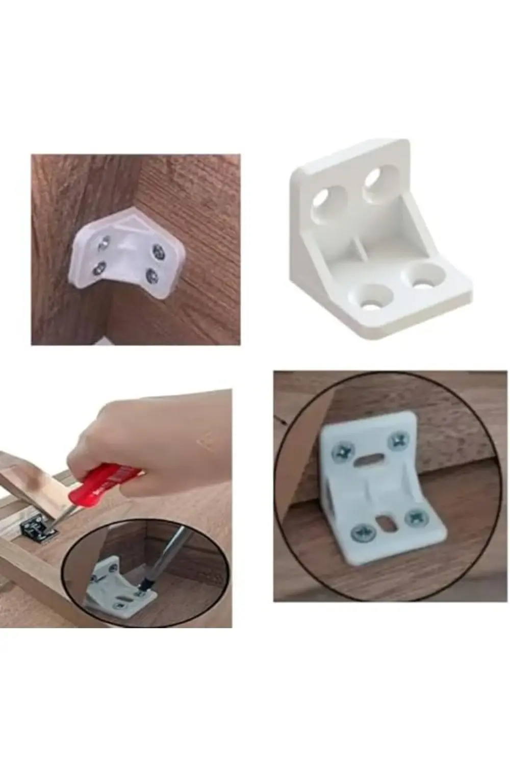 trendzap Plastik L Köşe Bağlantı Aparatı, L Plastik Gönye Köşeben