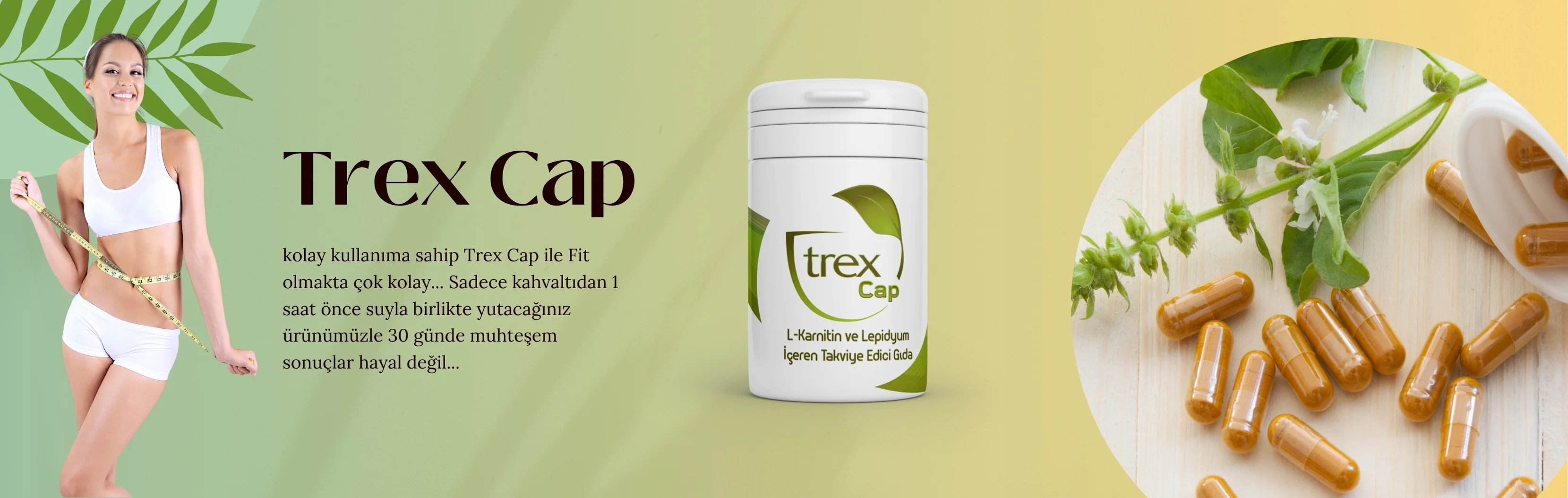 Trex Cap , Trex tea 30 günde 30 kapsül su ile yutulan detox kapsü