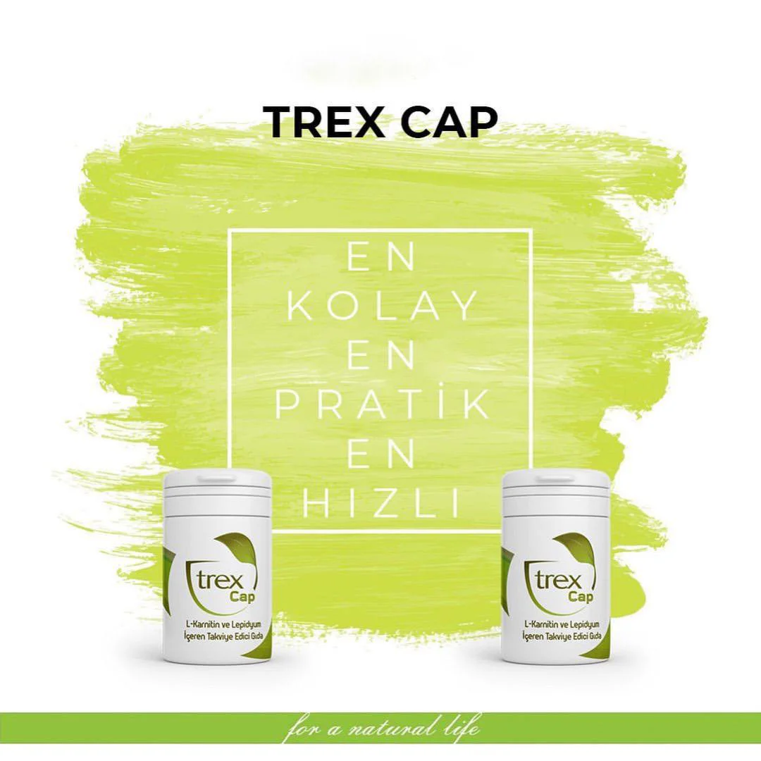 Trex Cap , Trex tea 30 günde 30 kapsül su ile yutulan detox kapsü