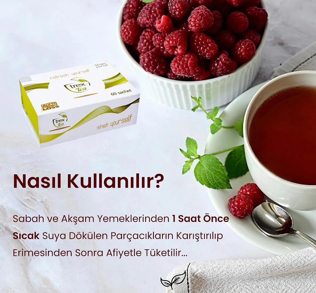 Trex Tea bitkisel çay 30 günlük 60 şase