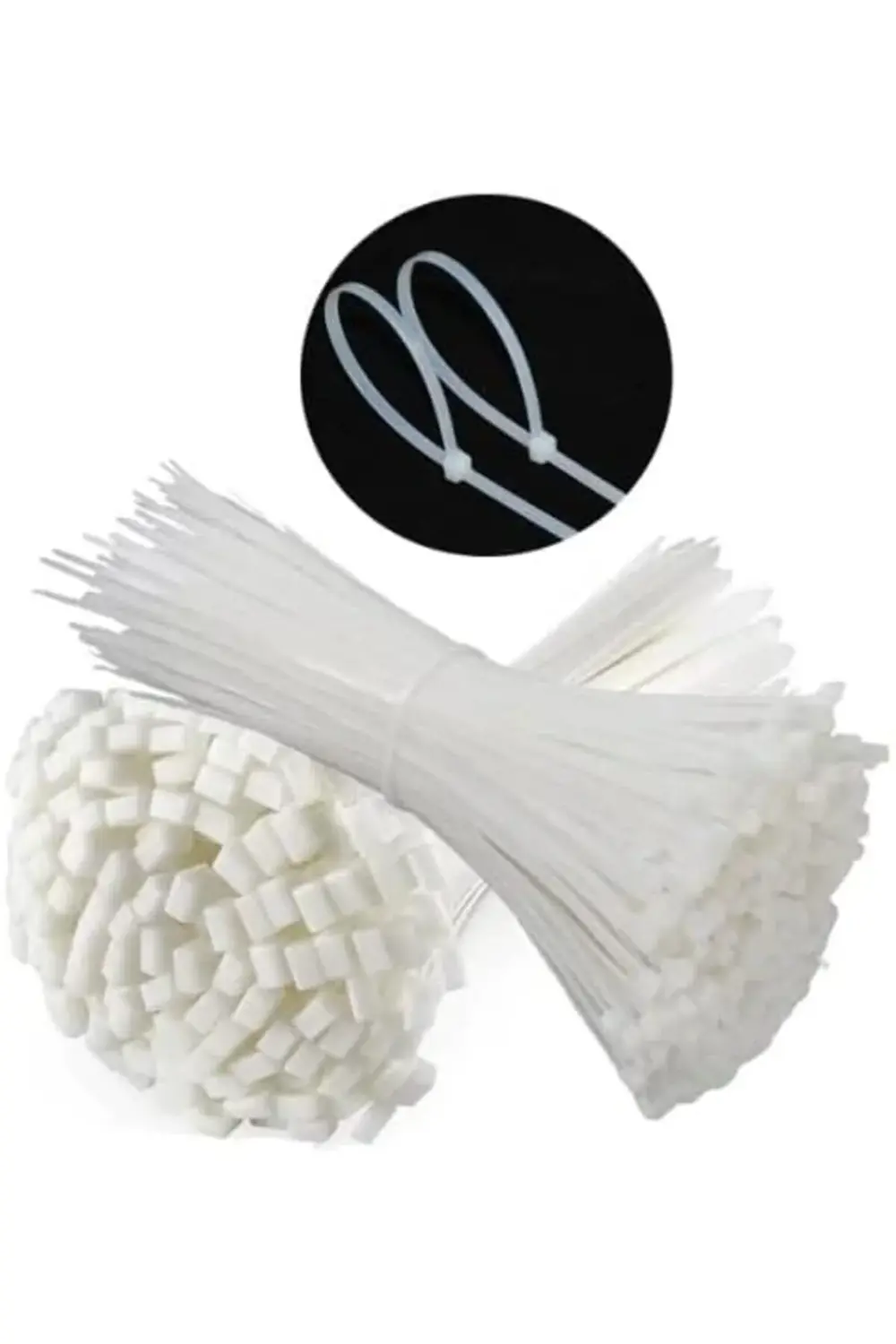 treyyshp Çetsan 4,8x250 Beyaz 25cm Kablo Bağı Plastik Cırt Kelepç