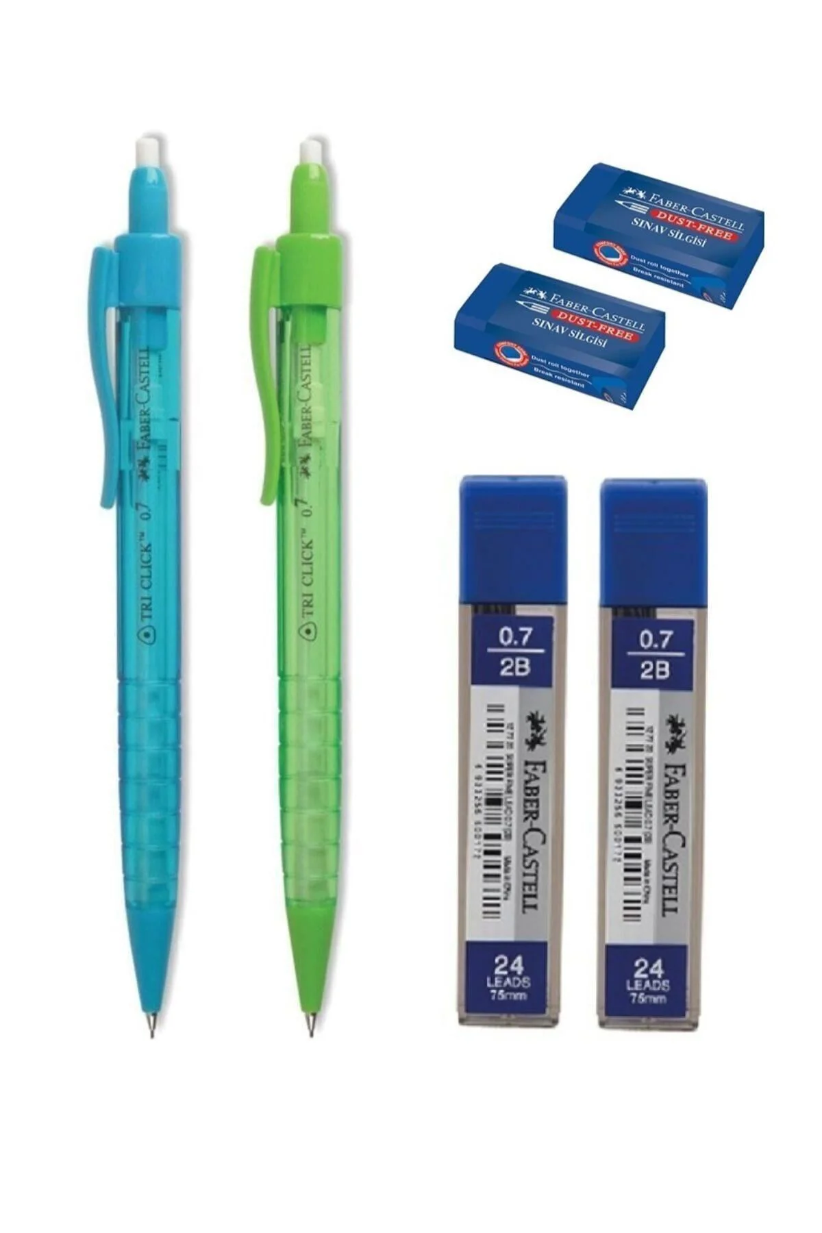 Tri Click Versatil Kalem 0.7 Mm 2 Adet 0.7 Mm Uç 2 Adet Sınav Sil