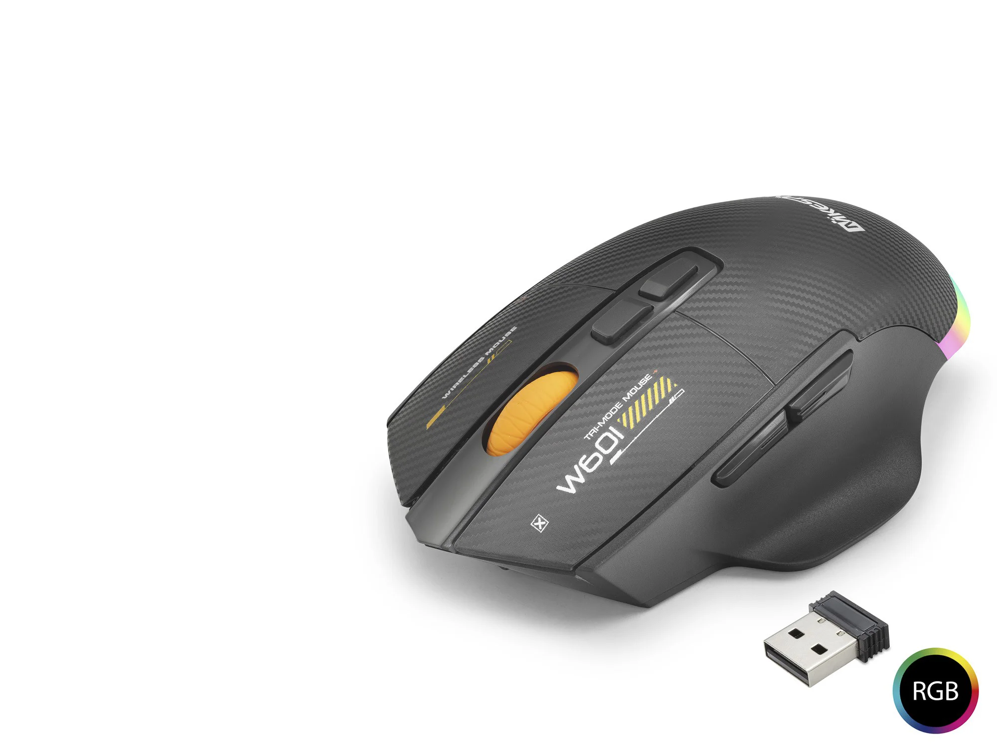 Tri Mode Mouse 12800 Dpi 7 Tuş Makro 1000Hz Rgb - Siyah W601B Tri Mode Mouse 12800 Dpi 7 Tuş Makro 1000Hz Rgb - Siyah W601B