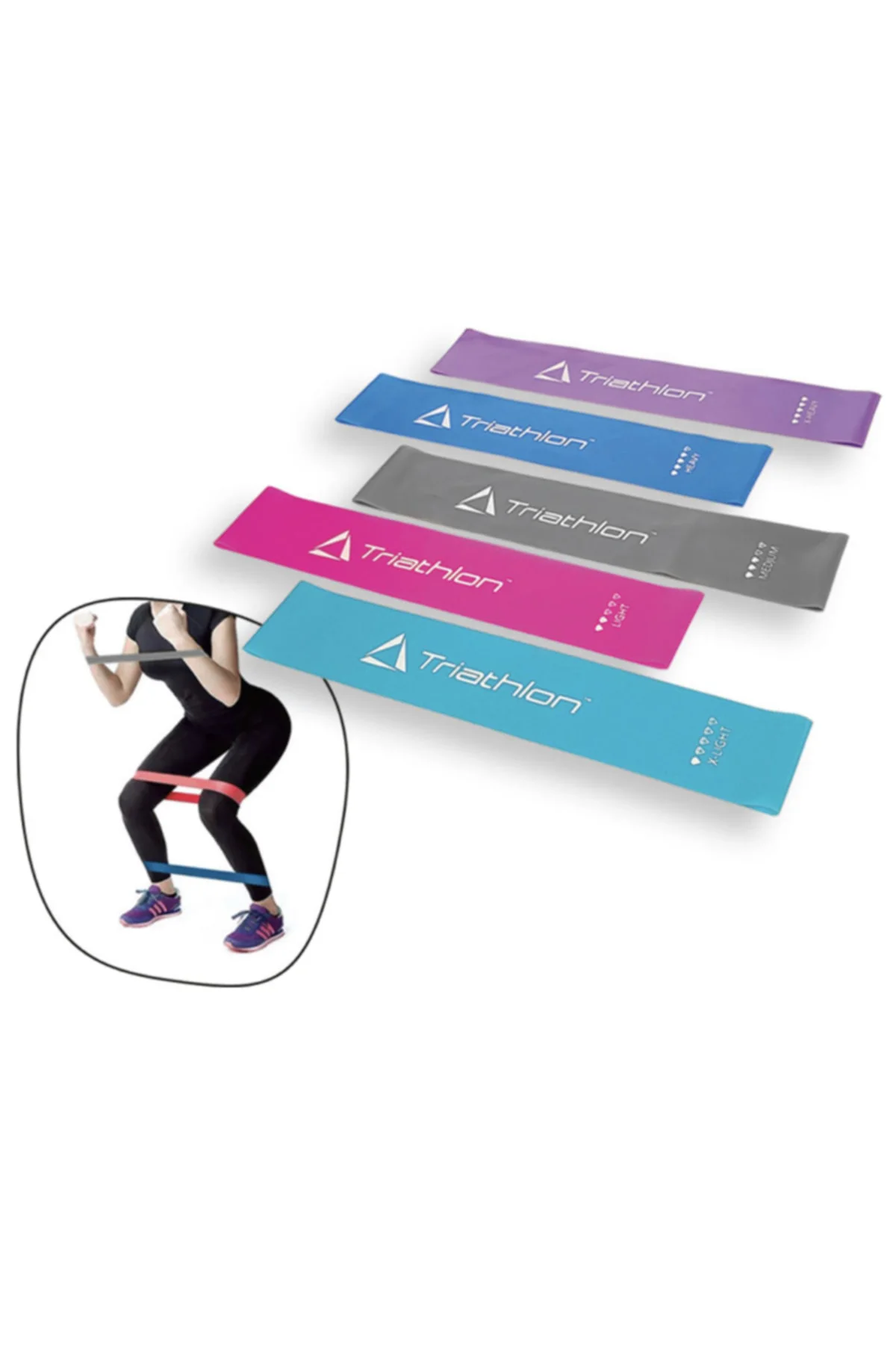 Triathlon Plates Direnç Egzersiz Loop Bandı Lastiği Spor Fitness 