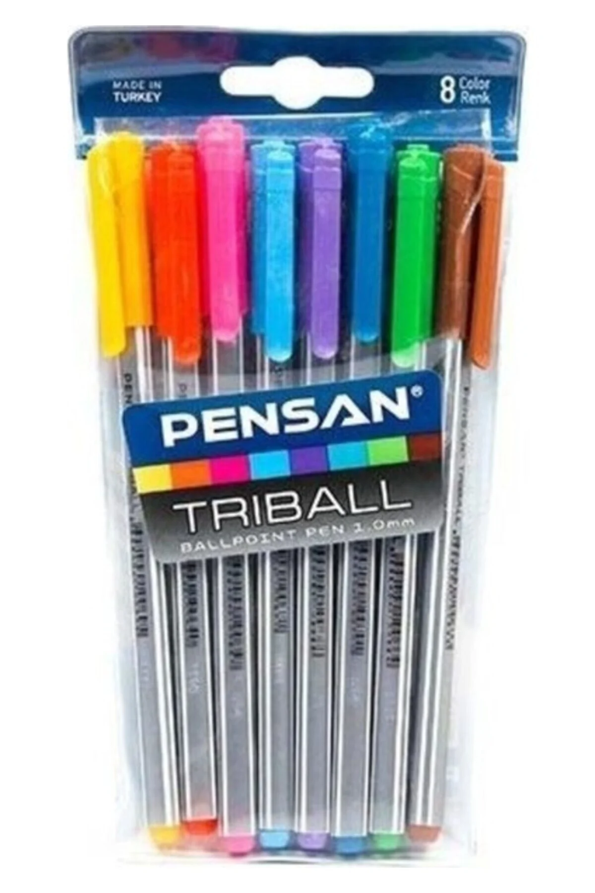 Tribal 8 Renk + Kare Post-It 5'li + Metal Kalemlik