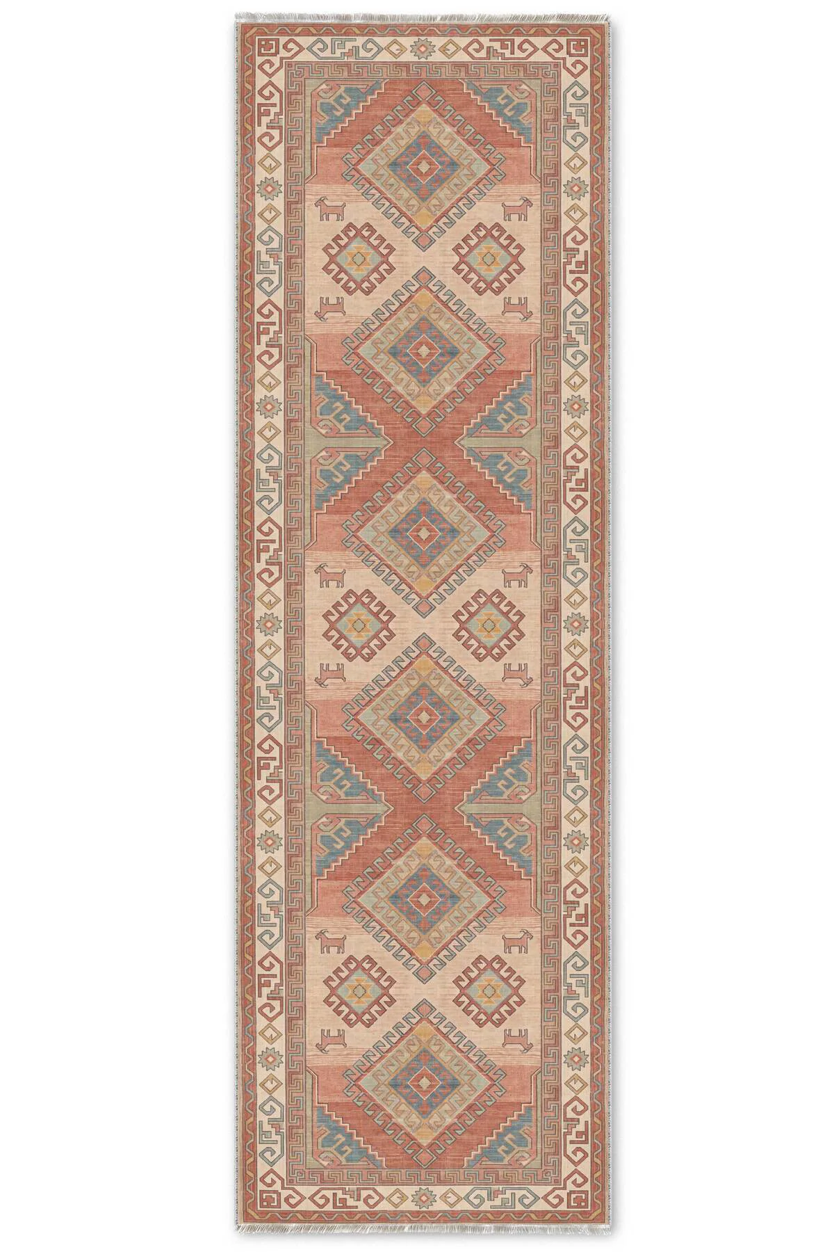 Tribal Klasik Şönil Halı Kilim Yolluk Kaymaz Yıkanabilir Salon Mu