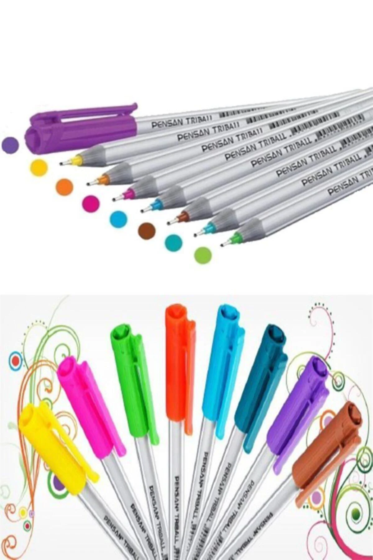 Triball Tükenmez 1mm 8 Li Renkli Set