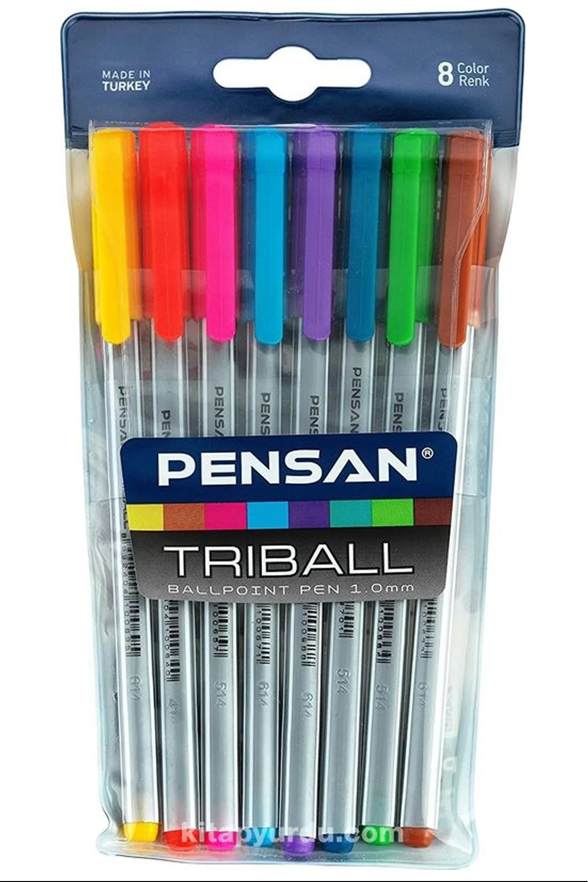 Triball Tükenmez Kalem Renkli 8 Li Tk.k