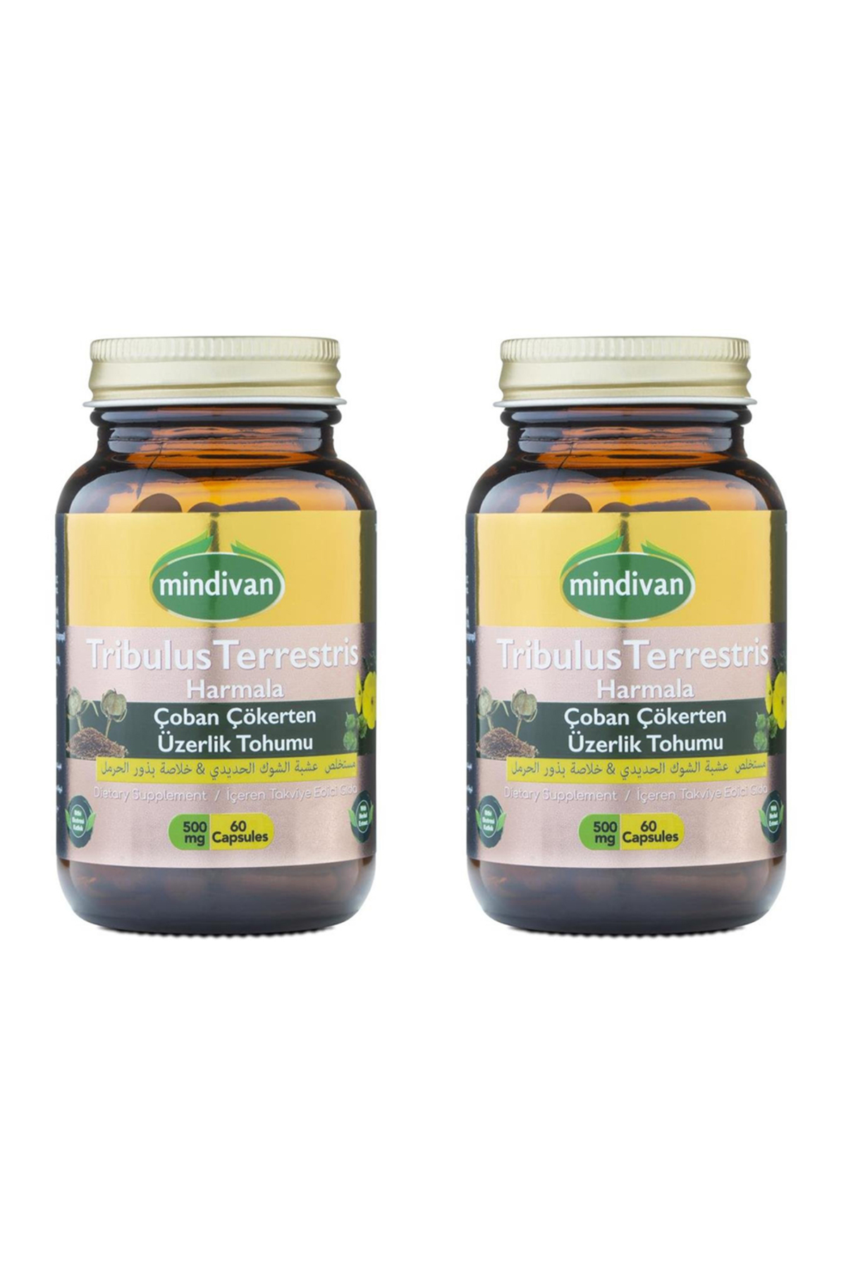 Tribulus Terrestris for Men 500 mg 60 Capsules x2 Piece