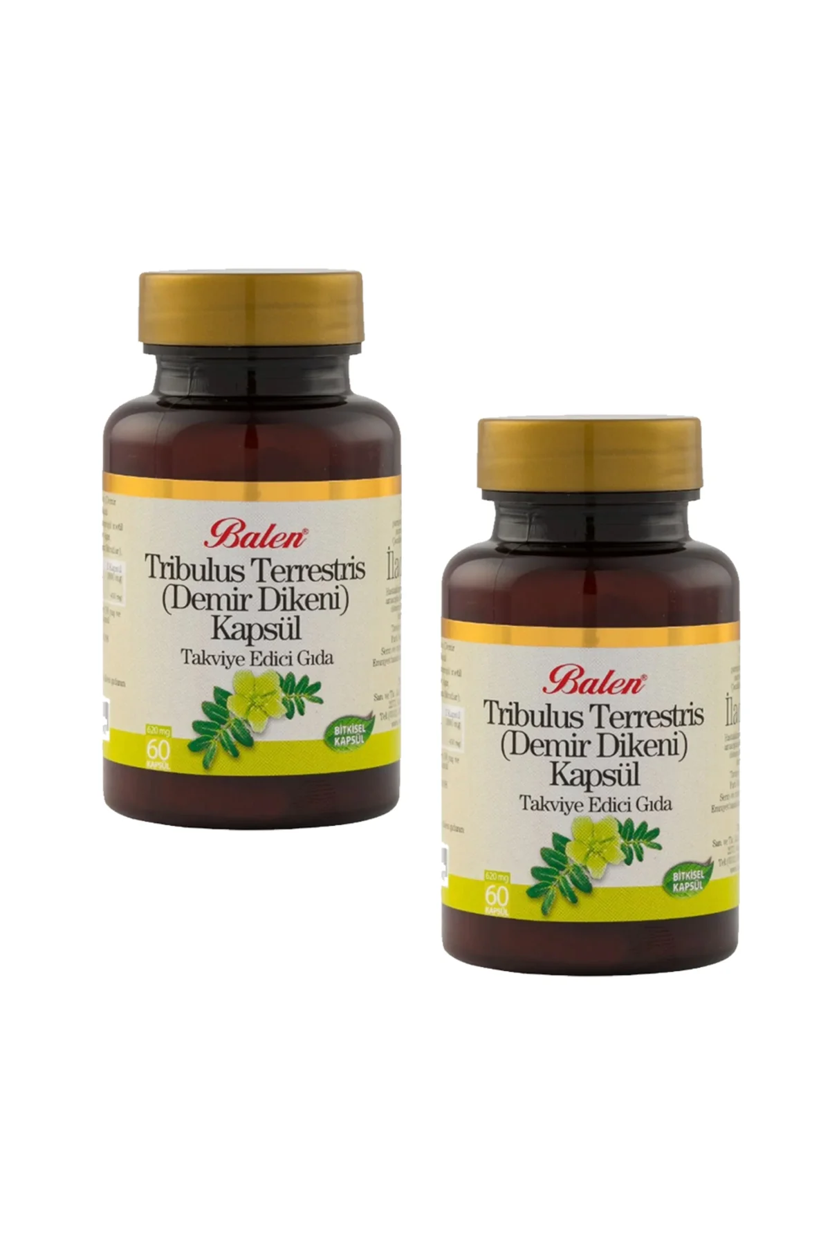 Tribulus Terrestris Demir Dikeni Extraktı 60 Kapsül X 620 Mg X 2 Tiribulus