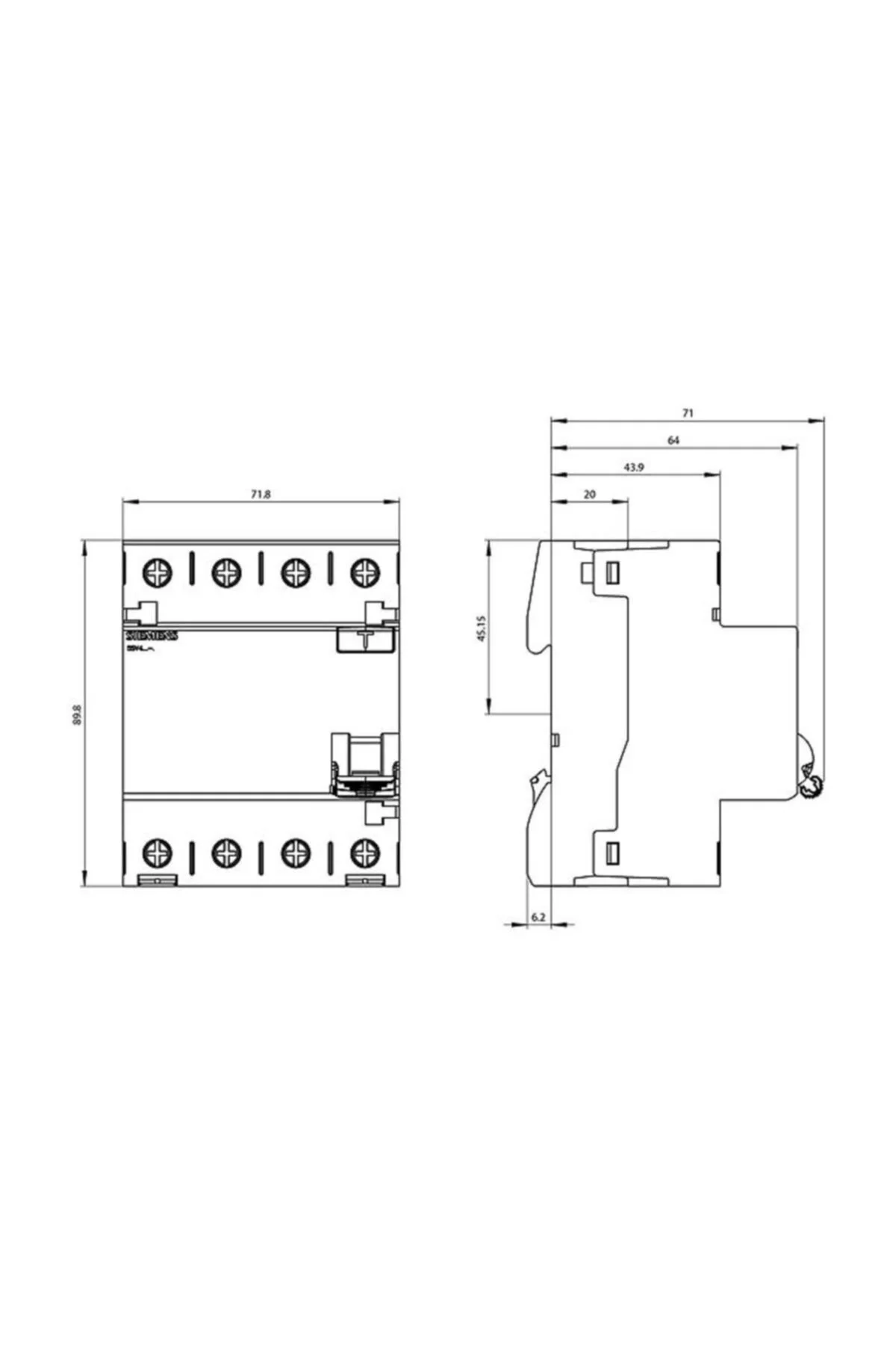 Trifaze 40A 30 mA Kar (5SV4344-0 5SV5344-6) - Görsel 2