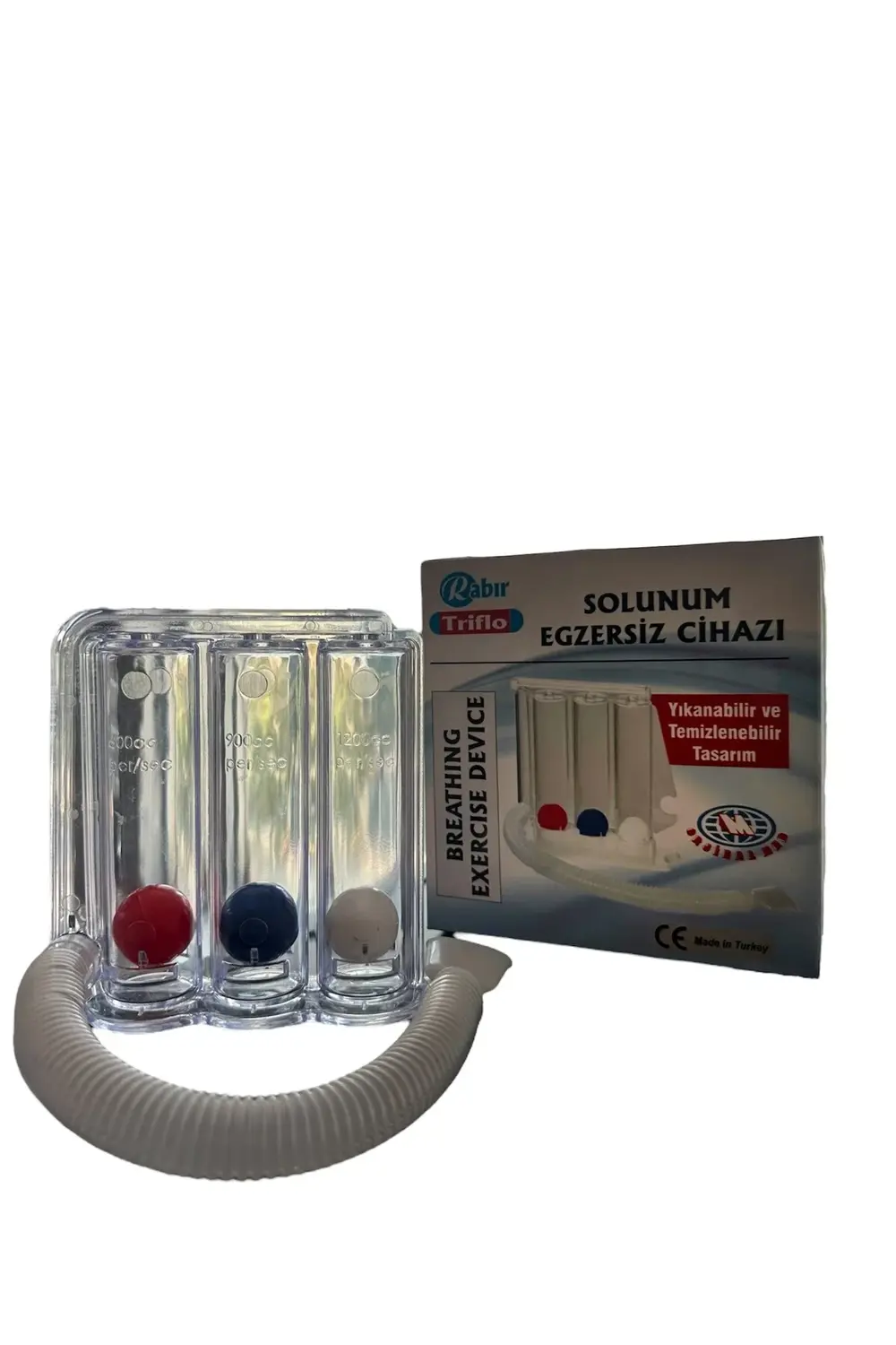 Triflo Solunum Egzersiz Cihazı- 3 Tane Üfleme Topu Nefes Egzersiz