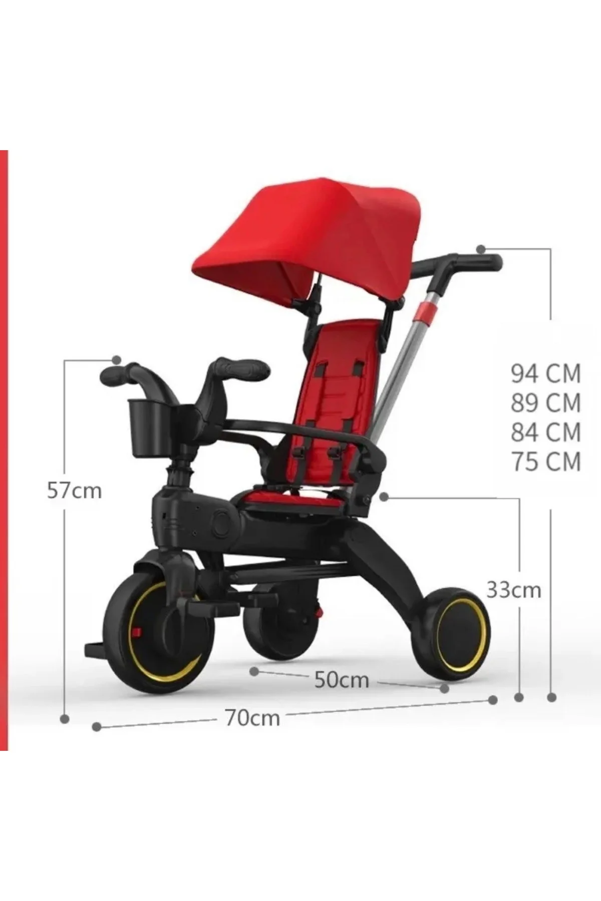 Trike Plus F3 Ebeveyn Kontrollü Katlanabilir Bisiklet Yeşil