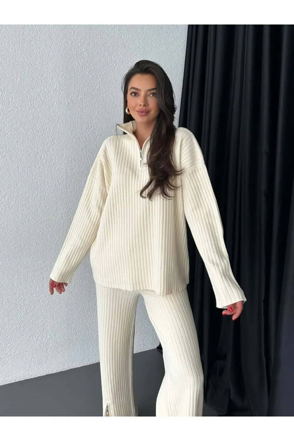 TRİKO FERMUAR DETAYLI PREMİUM TAKIM