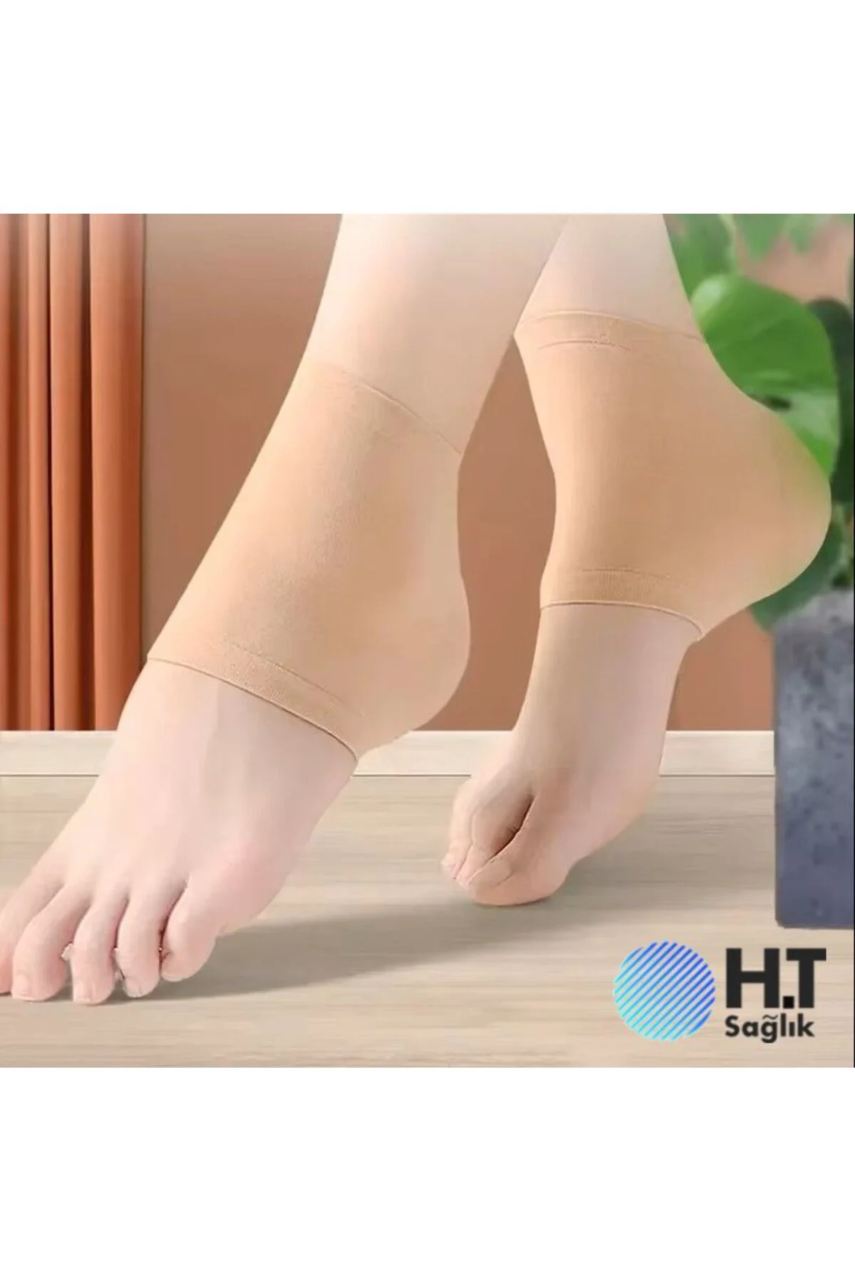 Triko Topuk Koruyucu Jel Silikon Topuk Çorabı Anti-topuk Çatlak Nemlendirici Aşınma Önleyici