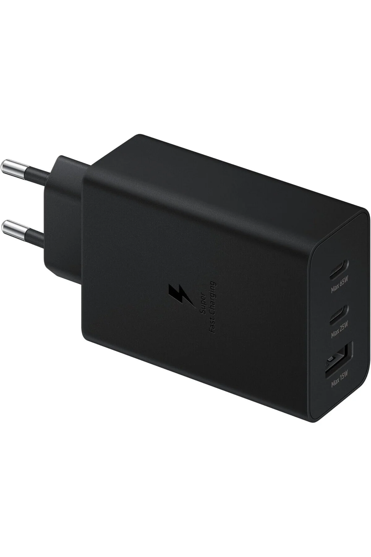 Trio 65 Watt Hızlı Şarj Adaptörü, 3 Çıkışlı, 1xType-C 65W PD&SFC, 1xType-C 25W P