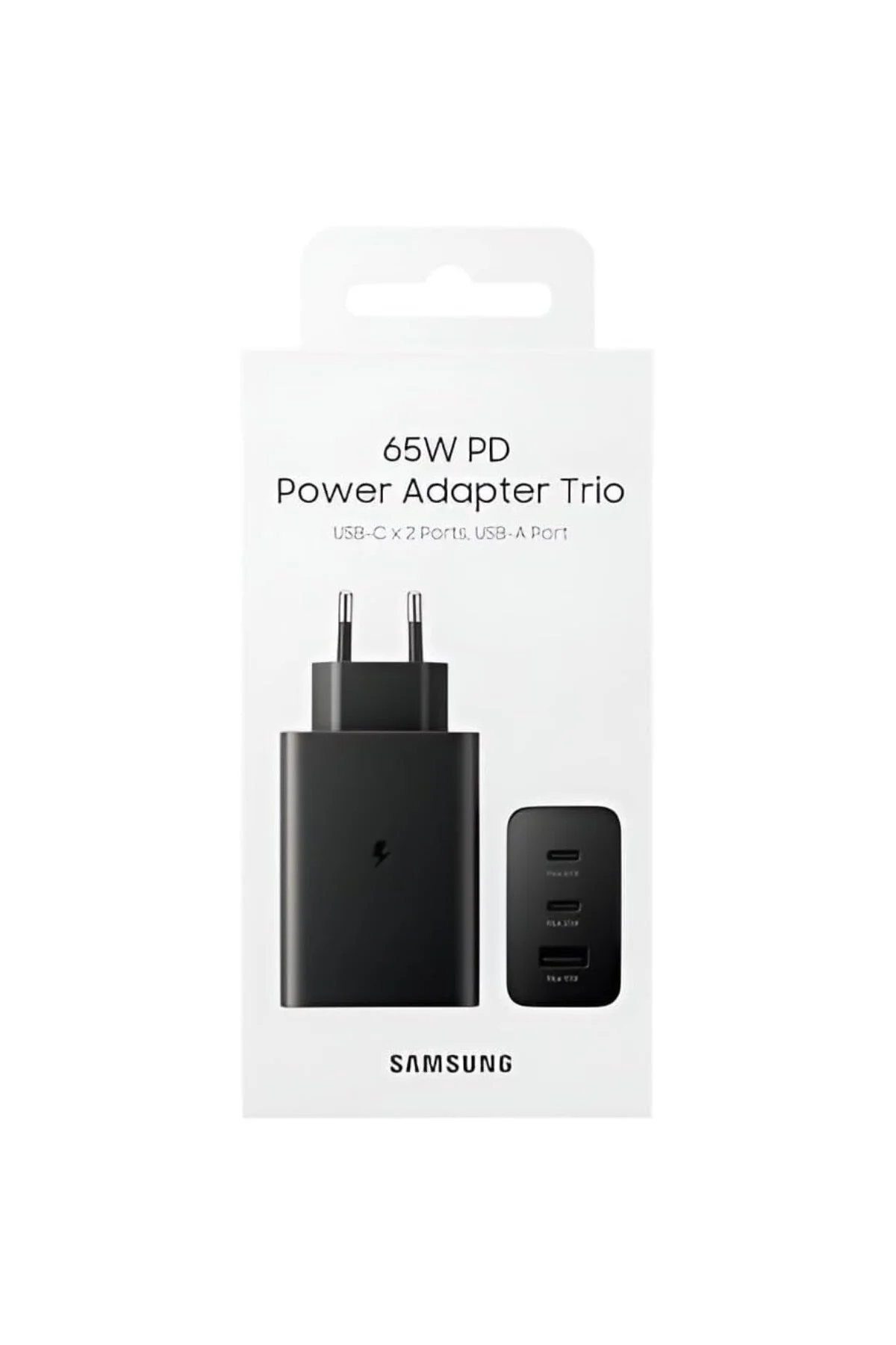 Trio 65 Watt Hızlı Şarj Adaptörü, 3 Çıkışlı, 1xType-C 65W PD&SFC, 1xType-C 25W P