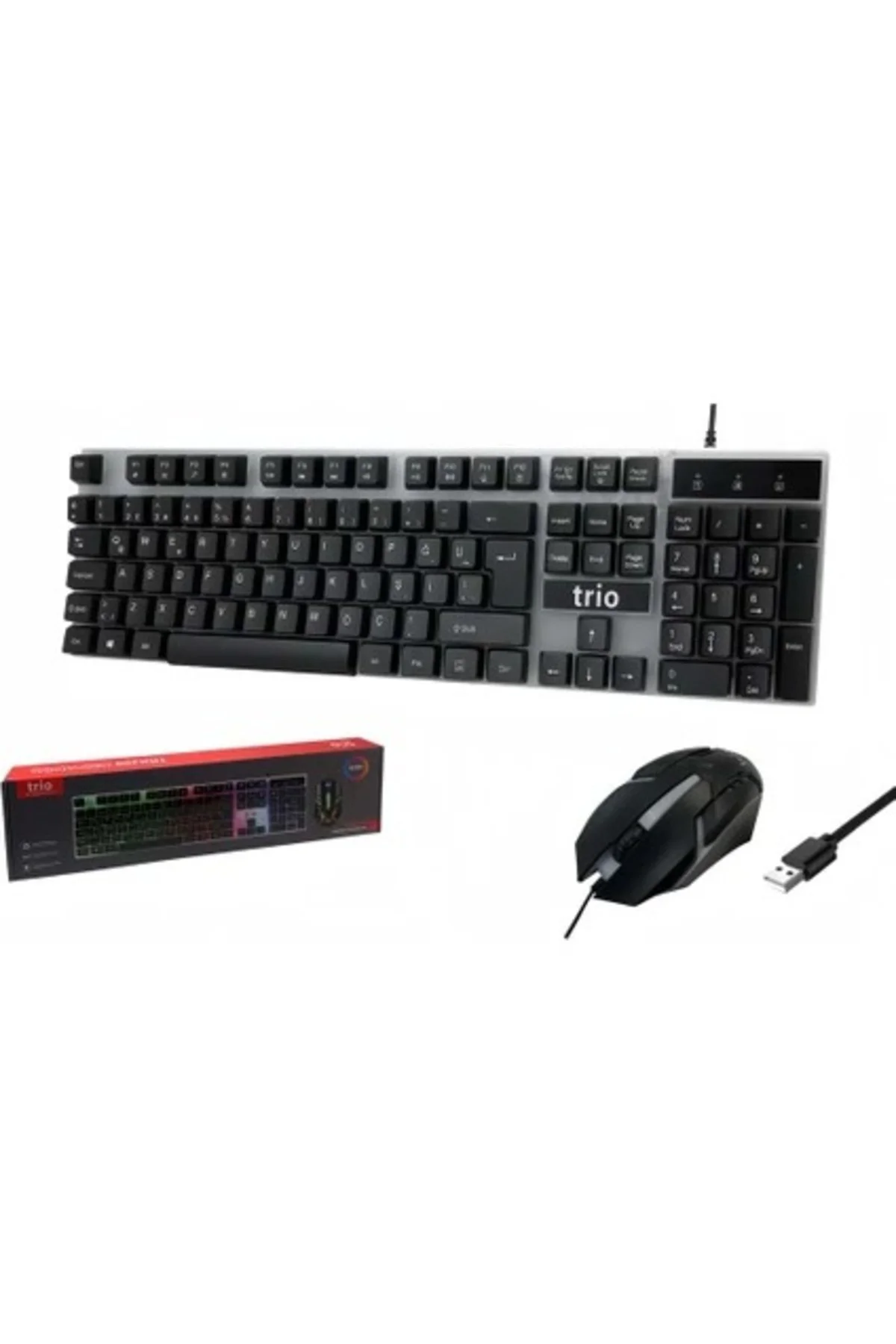 TRİO TRK200 Q TRK Usb/Q Mekanik Hisli RGB IŞIKLI Gaming Klavye TRİO TRK200 Q TRK Usb/Q Mekanik Hisli RGB IŞIKLI Gaming Klavye