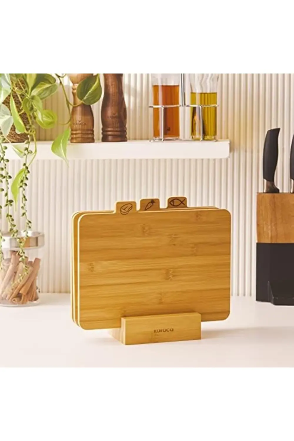 Triple 4 Parça Ayaklı Kesme Tahtası Seti 1165987