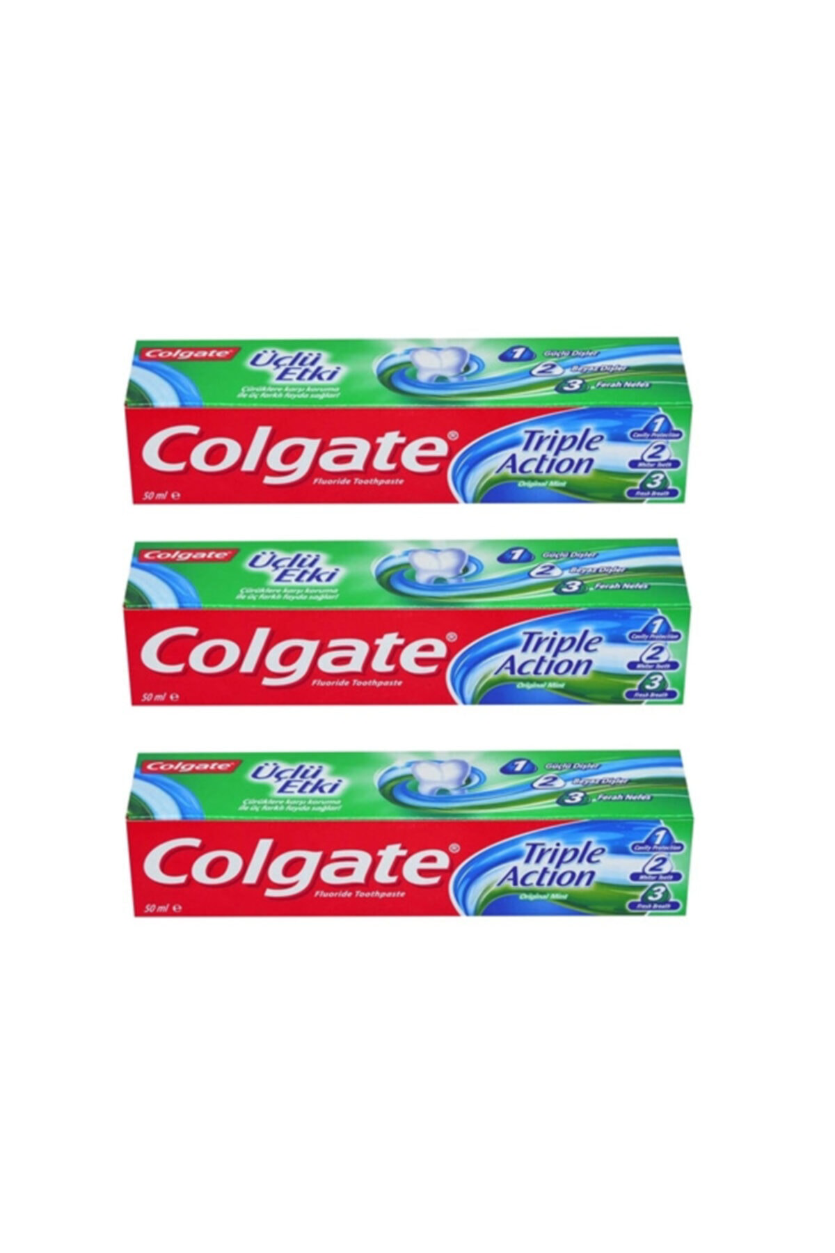Triple Action 50 Ml Diş Macunu - 3 Adet