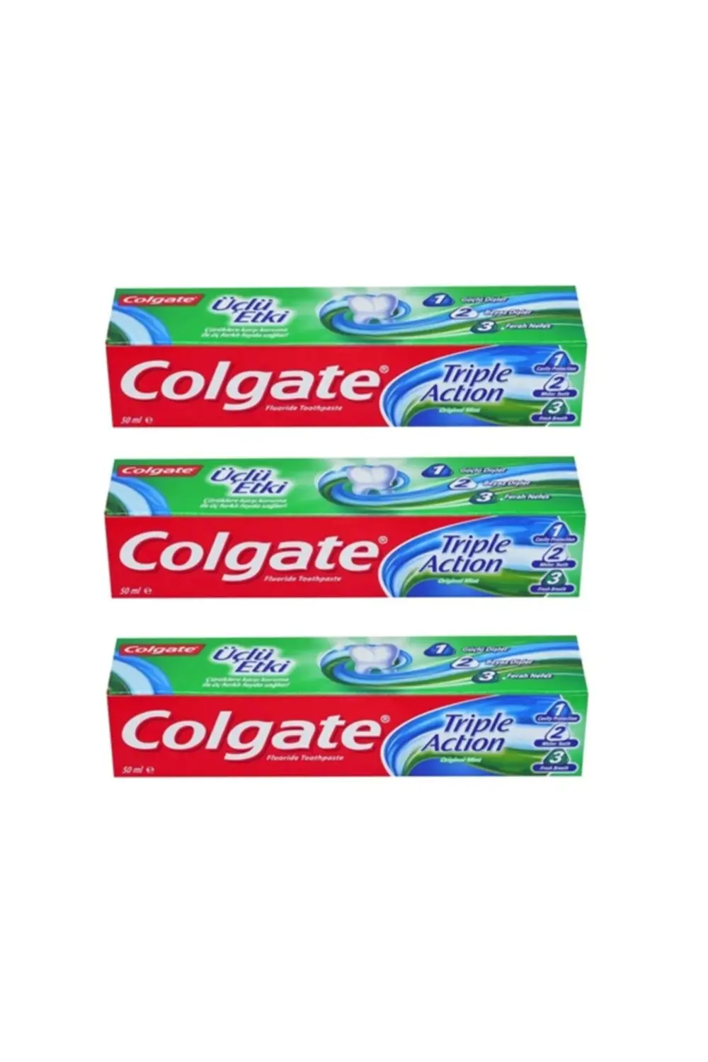 Triple Action 50 Ml Diş Macunu - 3 Adet