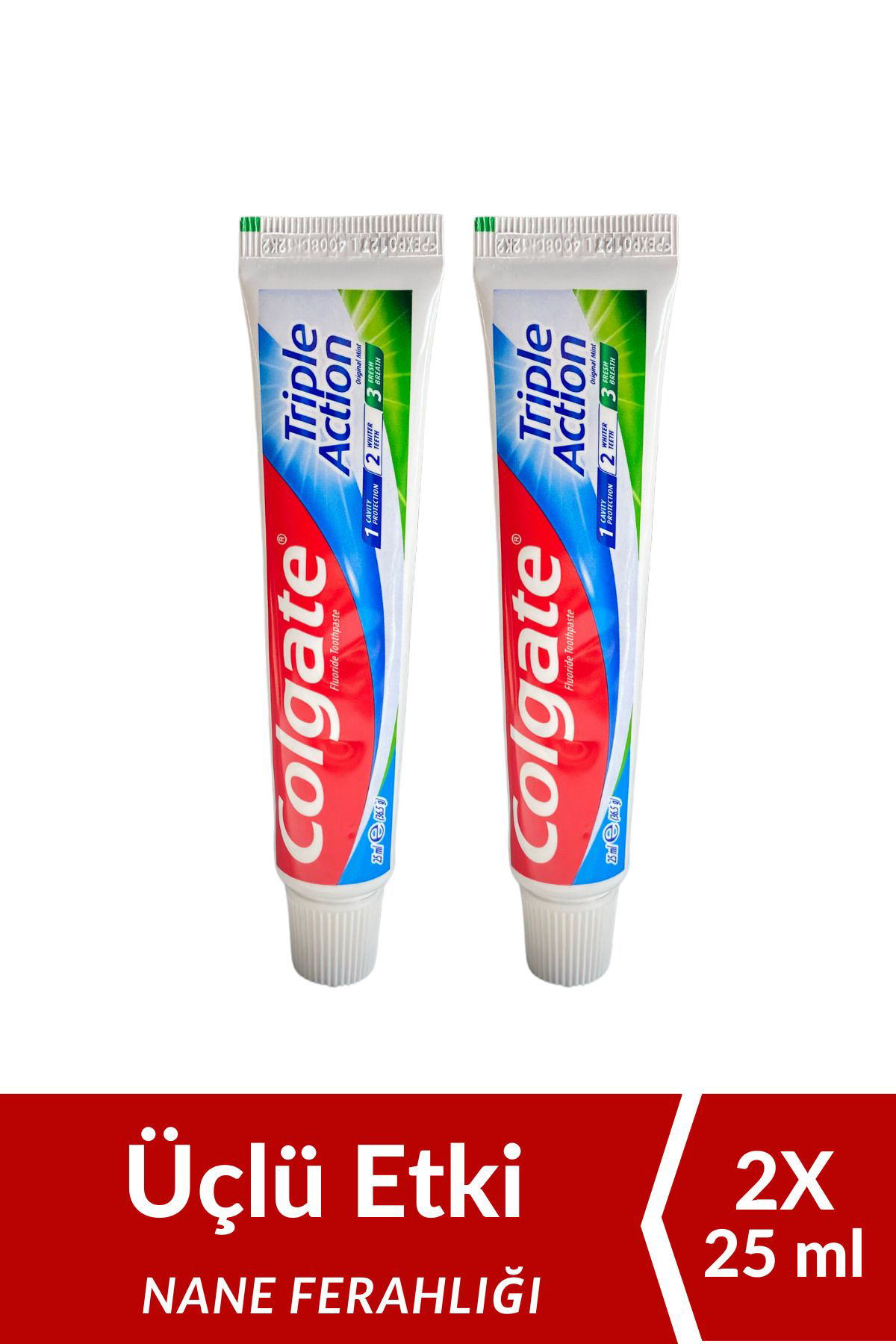Colgate Triple Action Üçlü Etki Diş Macunu 25 Ml X 2 Adet