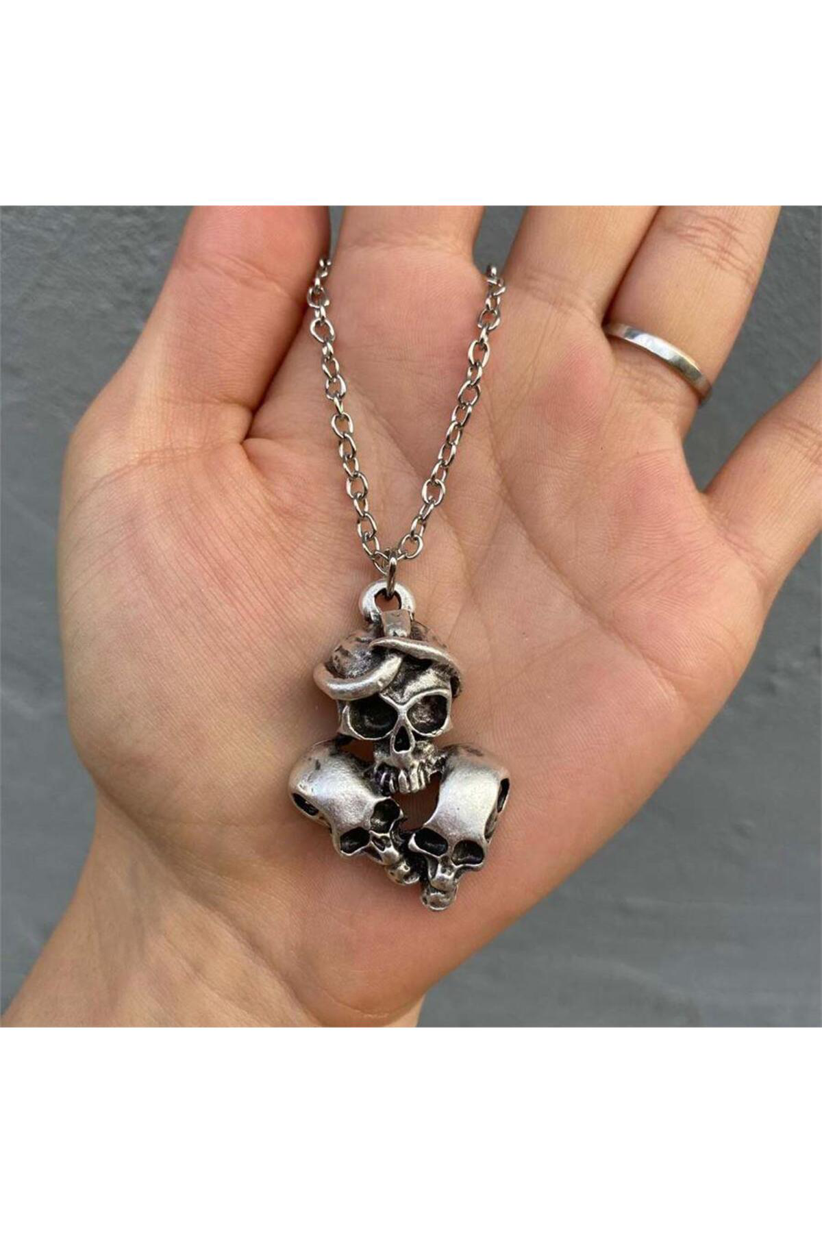 Triple Skull Kolye