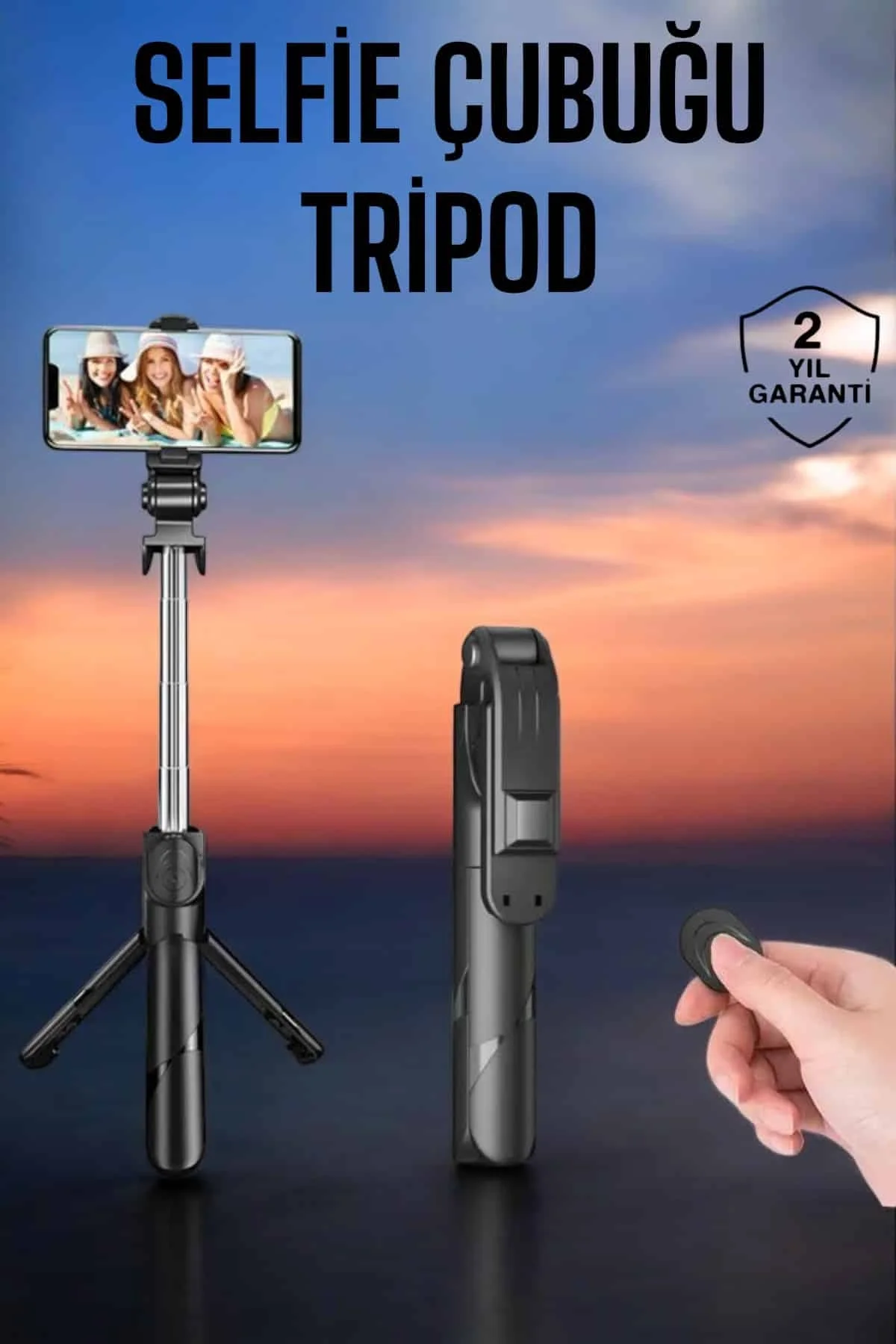 Tripod Kablosuz Bluetooth Bağlantılı Selfie Çubuğu 360 Derece Dönebilen Tripod Kablosuz Bluetooth Bağlantılı Selfie Çubuğu 360 Derece Dönebilen