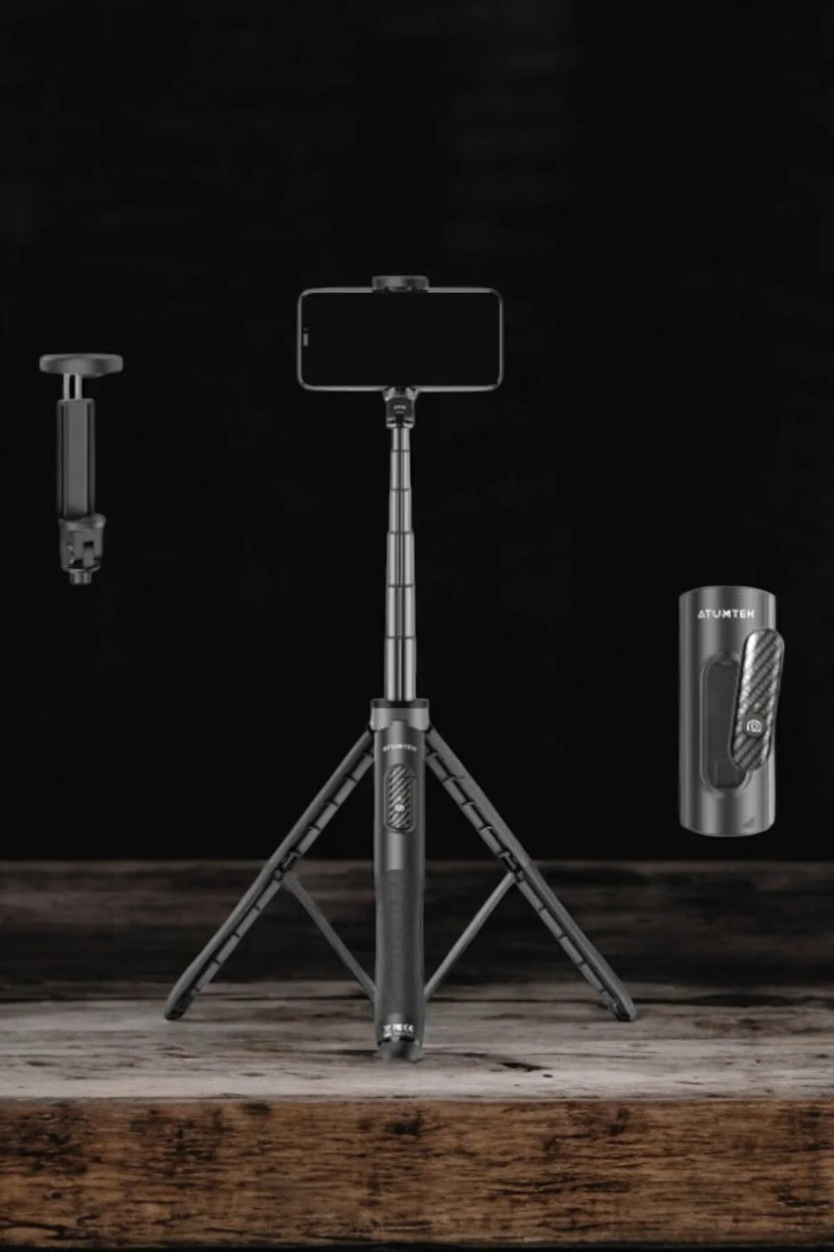 Tripod Kablosuz Bluetooth Bağlantılı Selfie Çubuğu 360 Derece Dön
