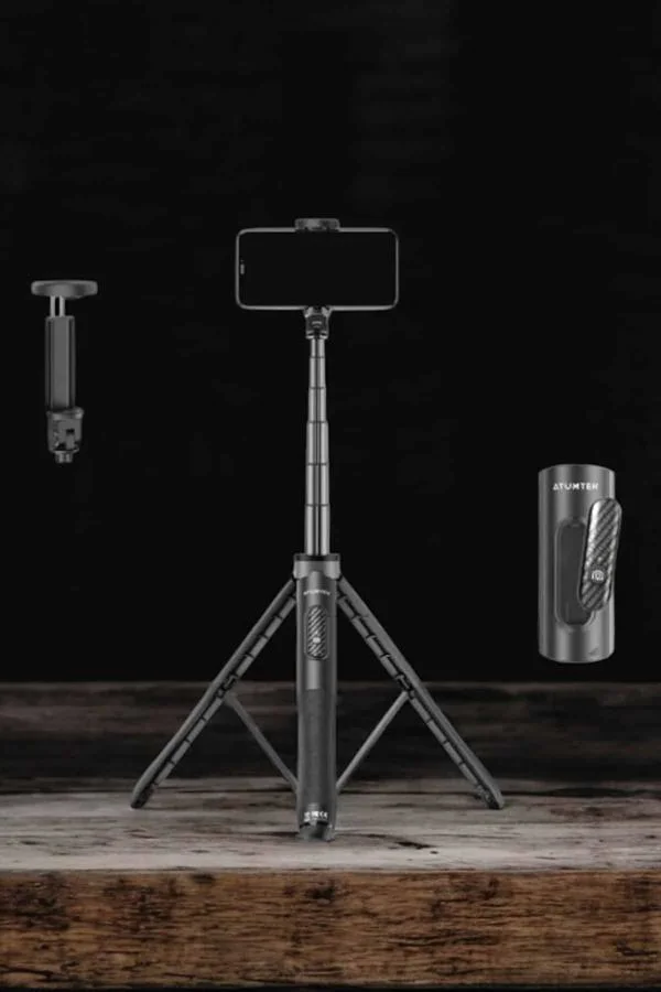 Tripod Kablosuz Bluetooth Bağlantılı Selfie Çubuğu 360 Derece Dön