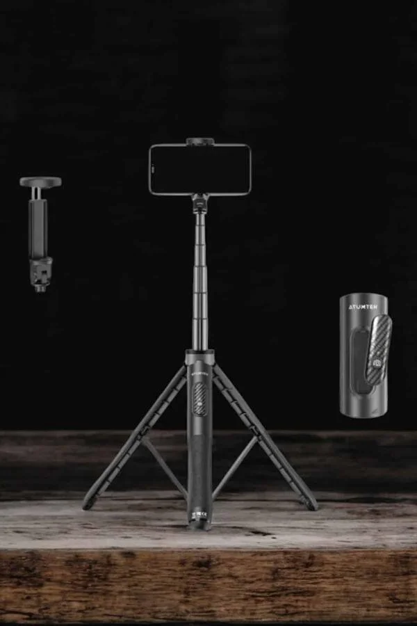 Tripod Kablosuz Bluetooth Bağlantılı Selfie Çubuğu 360 Derece Dönebilen - Kablosuz Selfie Çubuğu