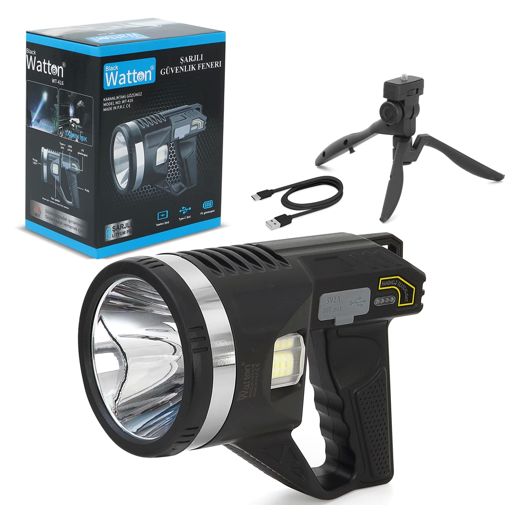 Just Cheap Store Tripod Şarjlı Güvenlik Feneri  Wt-416