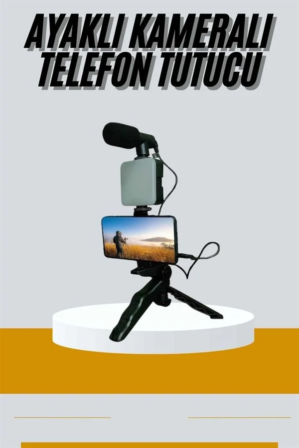 Tripod Telefon Tutucu Kumandalı Mikrofon Led Işık Vlog Video Kayıt Fiyatı, Yorumları ve Özellikleri