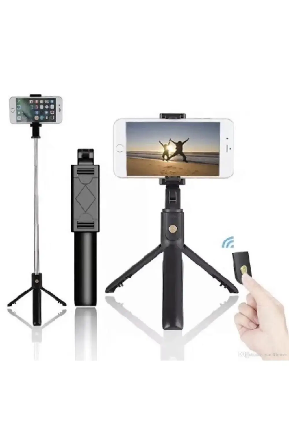 Tripod Üst Kalite Myblack K07 Selfi Kumandalı Bluetooth Selfie