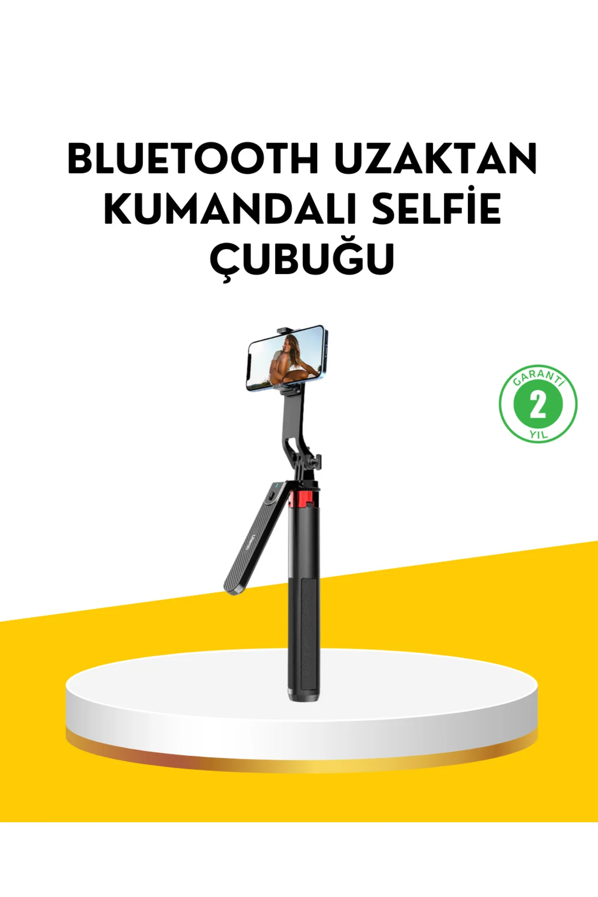 Tripodlu Selfie Çubuğu Uzaktan Kumandalı Canlı Yayın Uyumlu