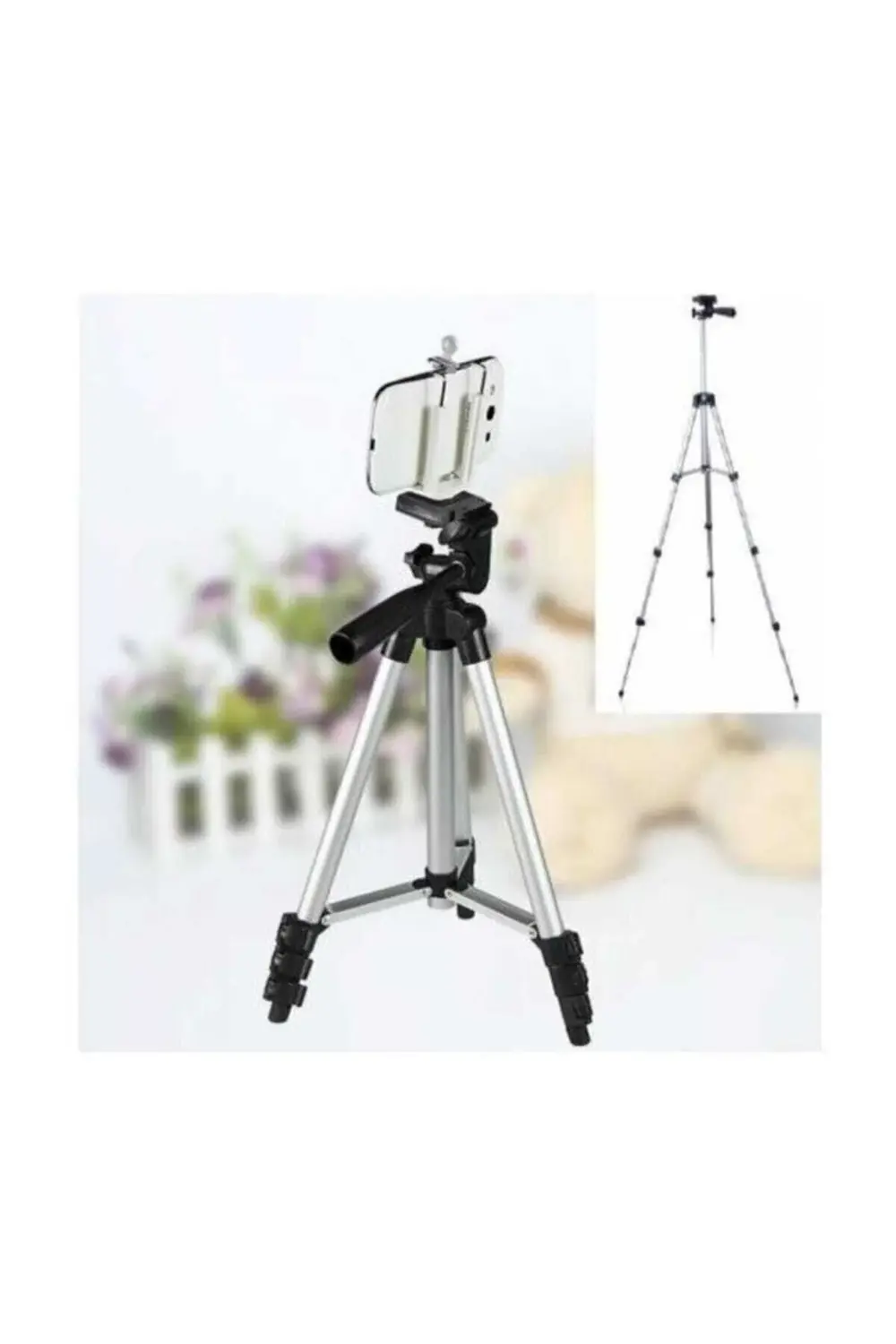 Tripot Profesyonel Fotoğraf Video Çekimi Kumandalı 106 Cm Tripot
