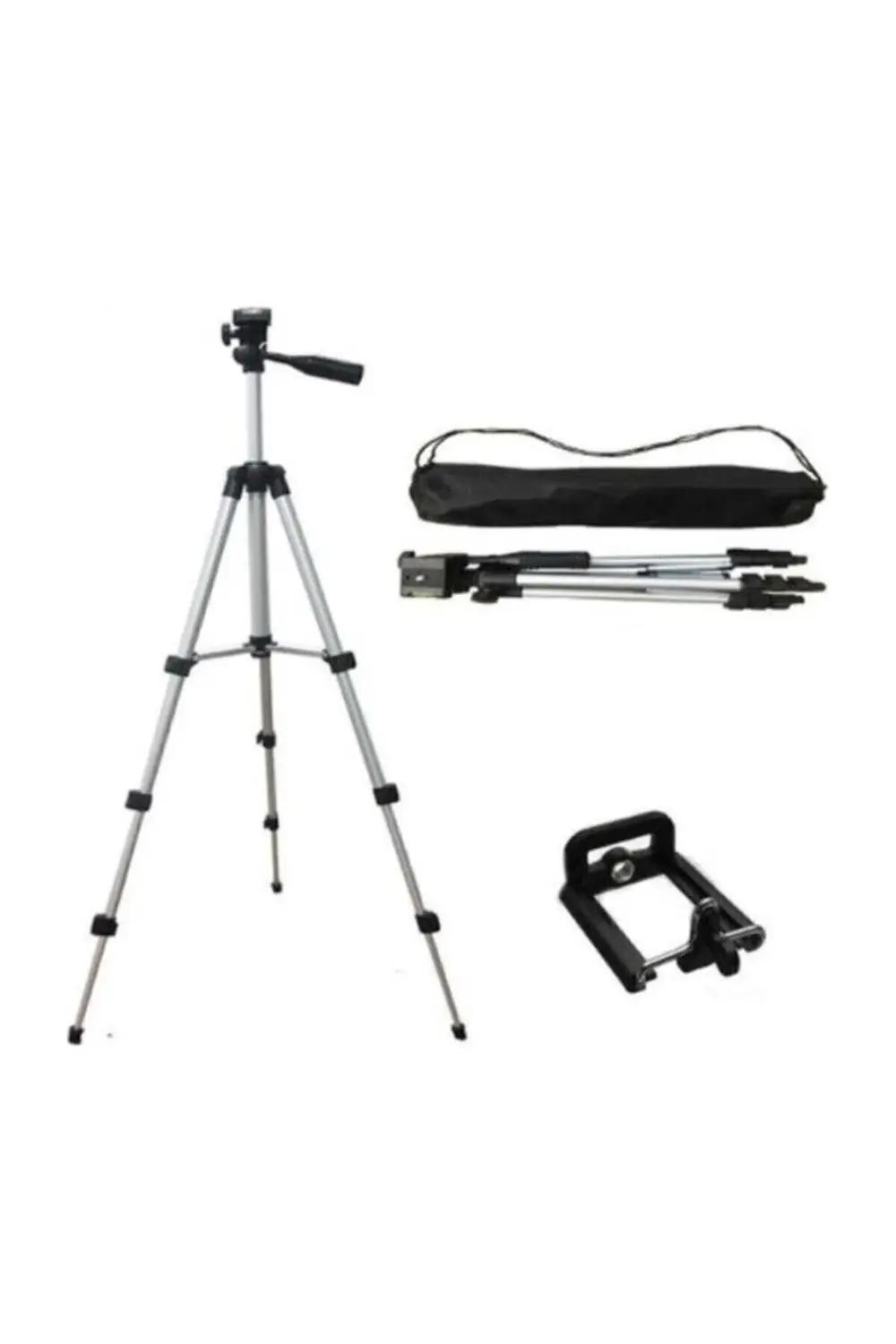 Tripot Profesyonel Fotoğraf Video Çekimi Kumandalı 106 Cm Tripot