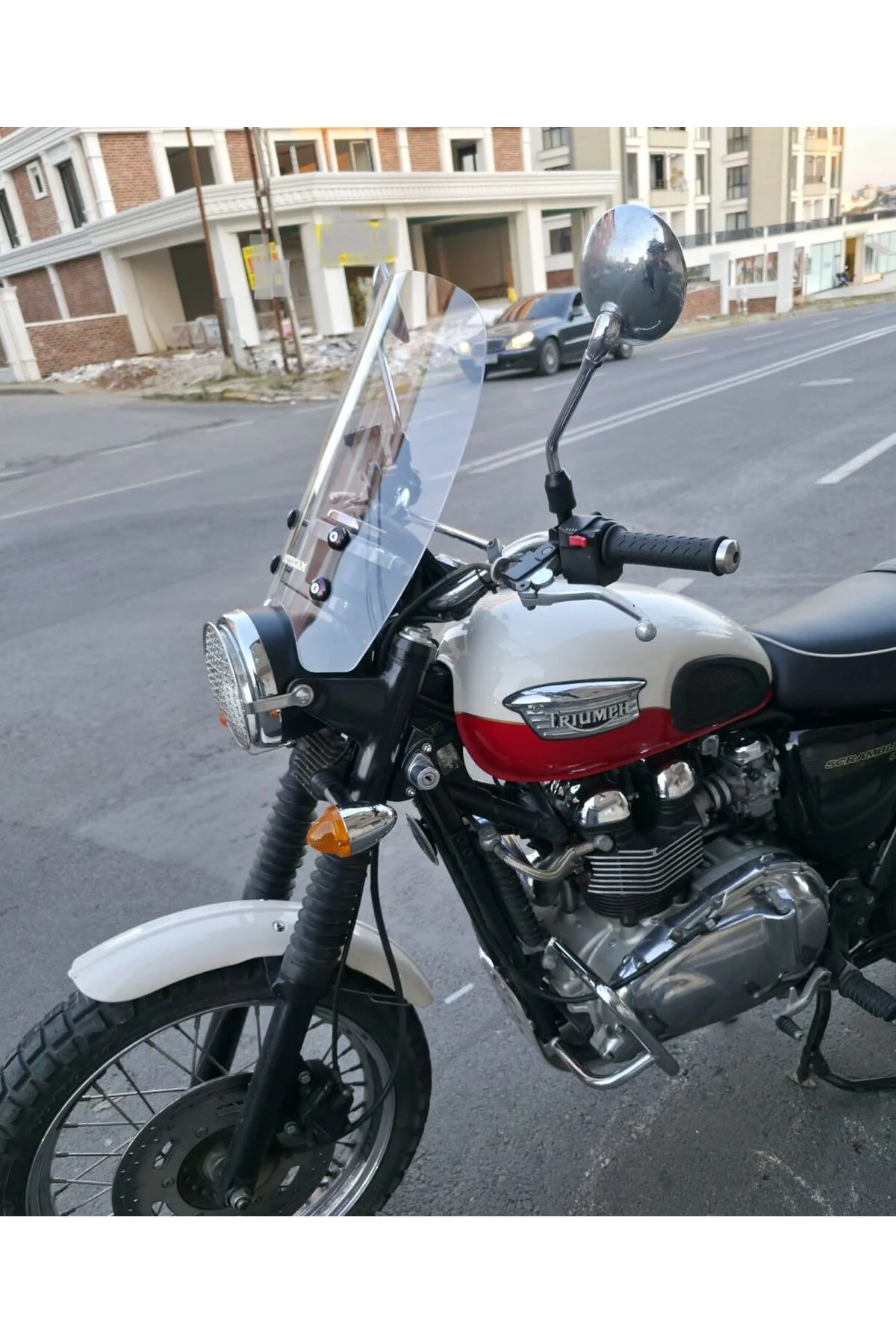 Trıumph Scrambler 900 Ön Cam 2005-2025 Model 45cm Şeffaf Renkli 4