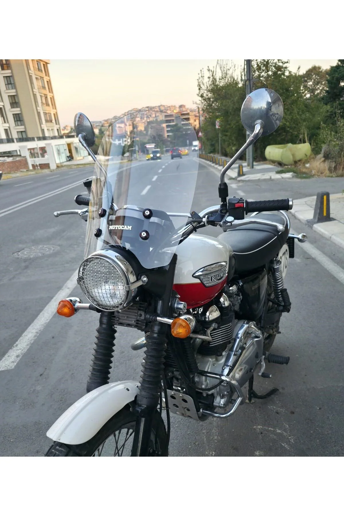 Trıumph Scrambler 900 Ön Cam 2005-2025 Model 45cm Şeffaf Renkli 4