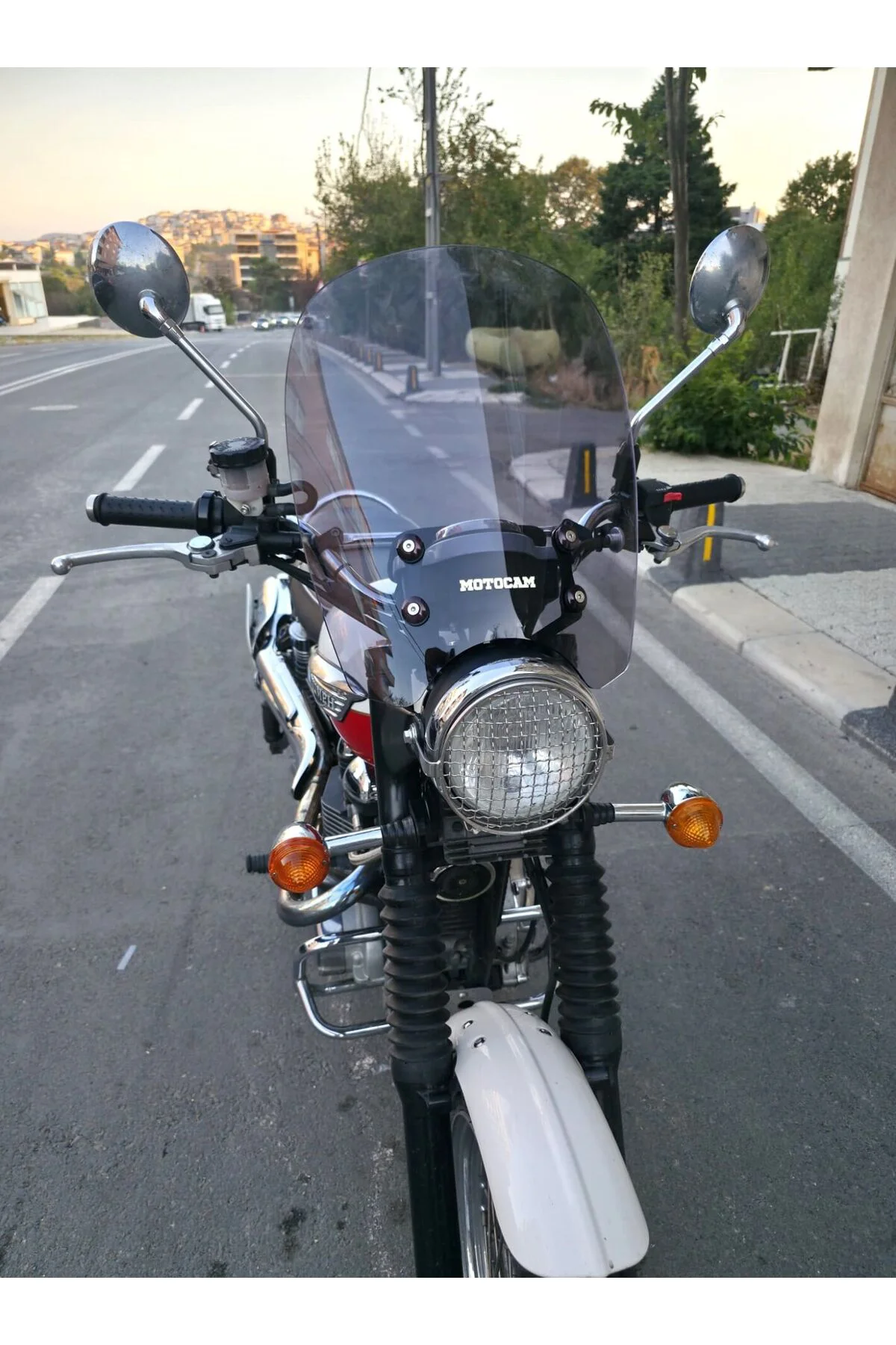 Trıumph Scrambler 900 Ön Cam 2005-2025 Model 45cm Füme Renkli 4mm