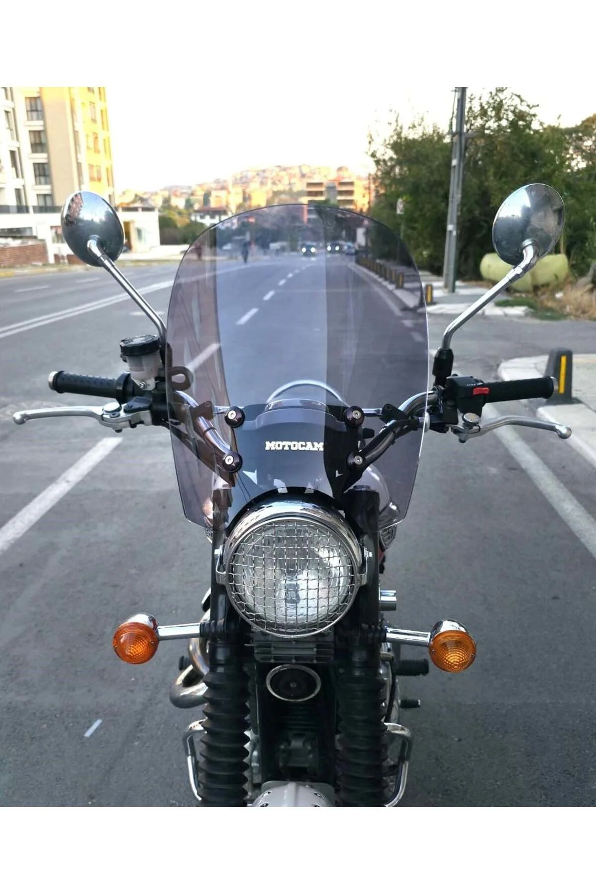 Trıumph Scrambler 900 Ön Cam 2005-2025 Model 45cm Füme Renkli 4mm