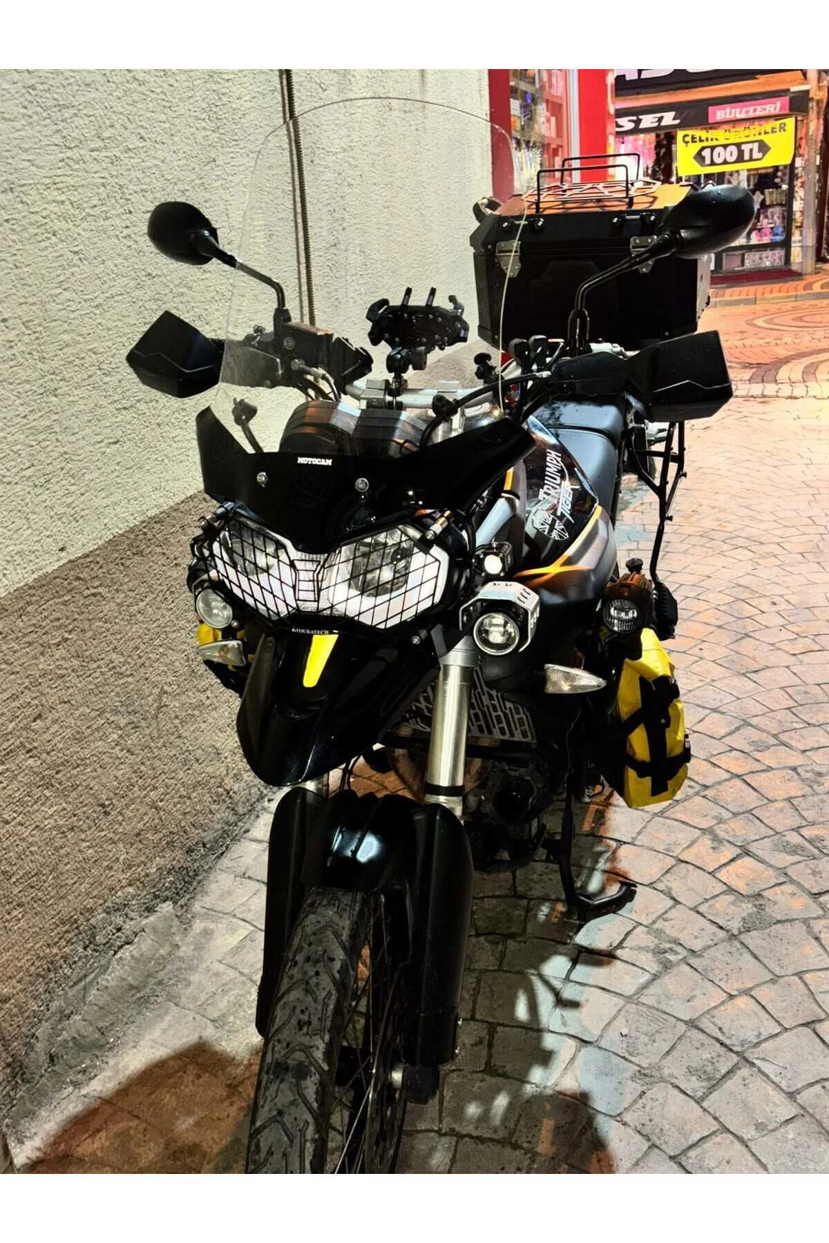 Triumph Tiger 800 XC Ön Cam 2010-2017 Model 59cm Şeffaf Renkli 4mm